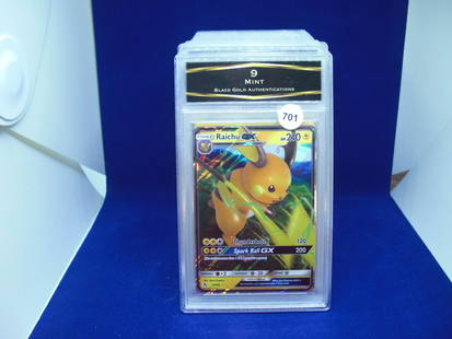 BGA 9 mint pokemon card raichu gx: BGA 9 mint pokemon card raichu gx