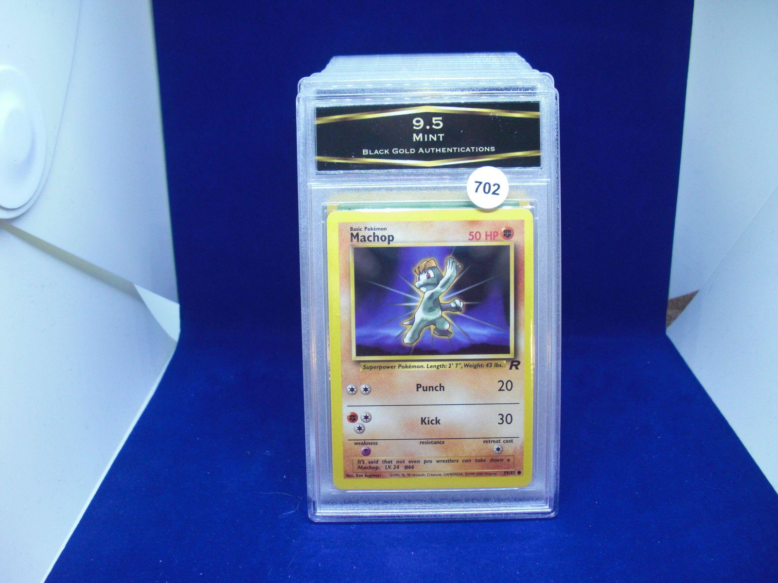 BGA 9 mint pokemon card machop (1 of 1)