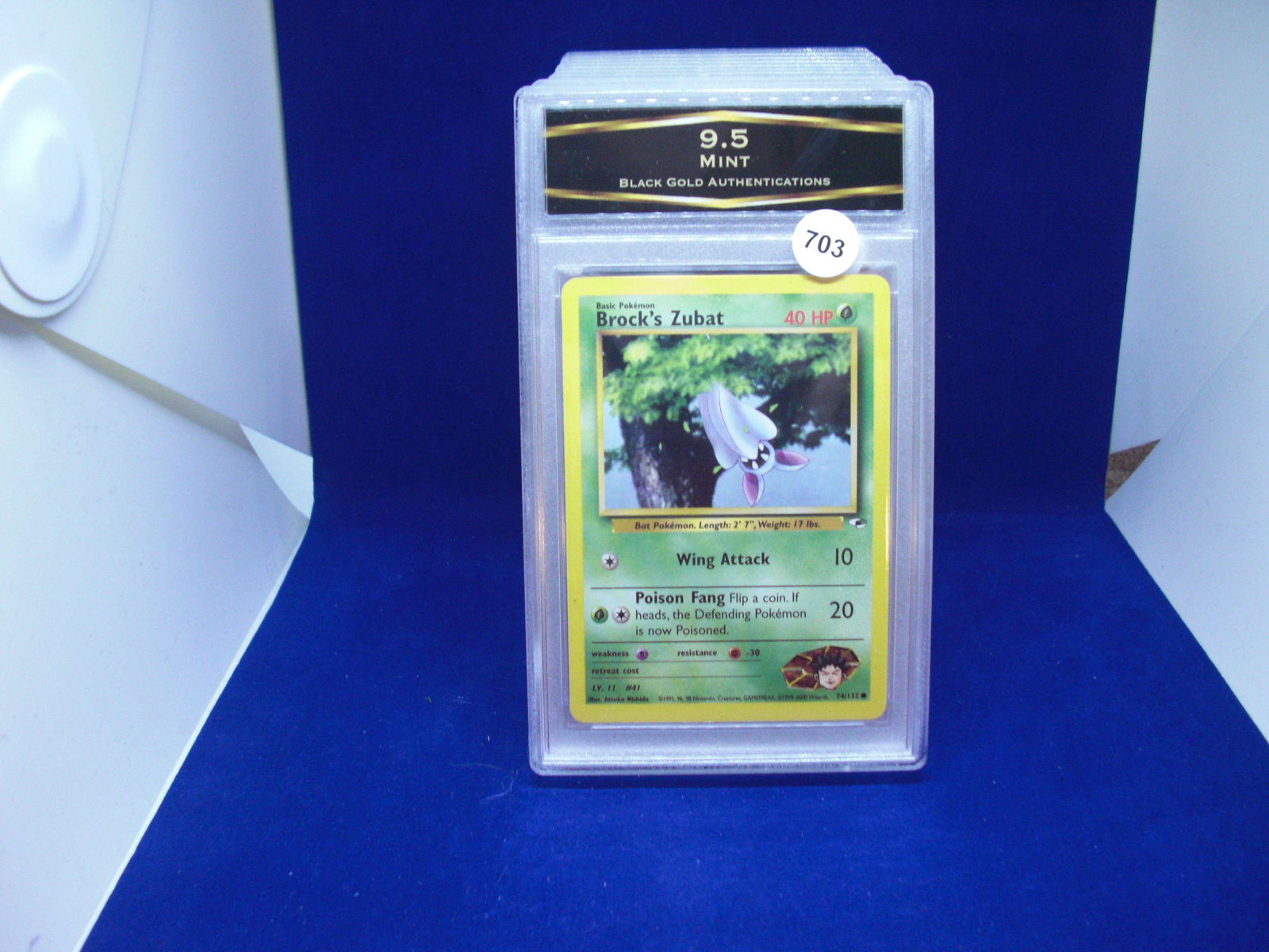 BGA 9 mint pokemon card brocks zubat (1 of 1)