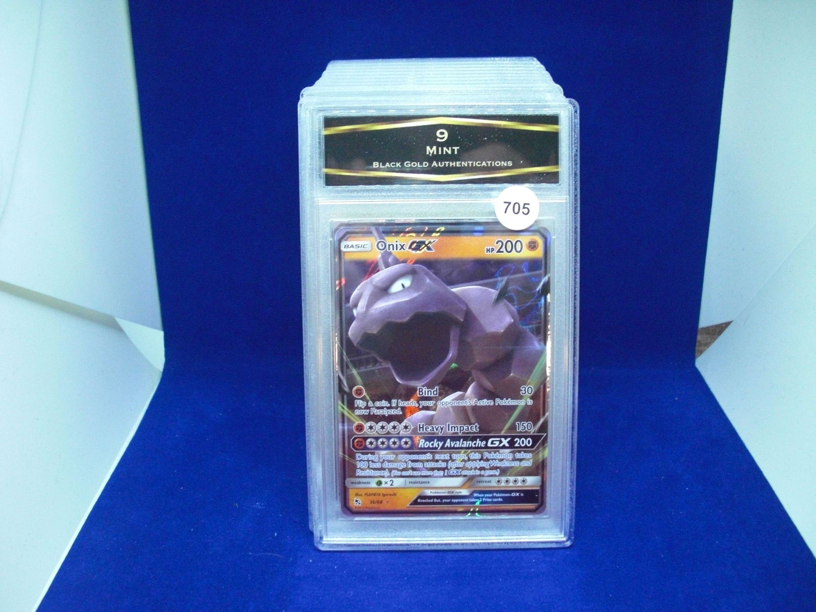 BGA 9 mint pokemon card onix gx (1 of 1)