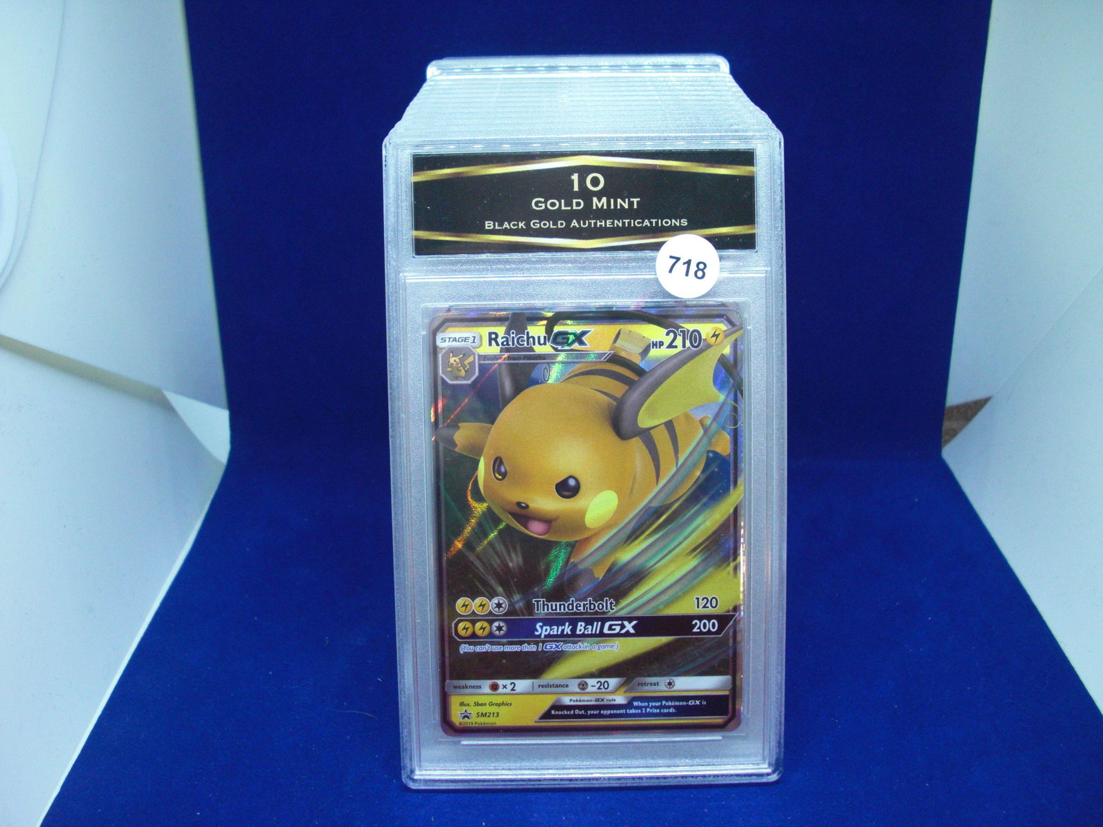 Bga 10 Gold Mint Raichu Gx Pokemon Card