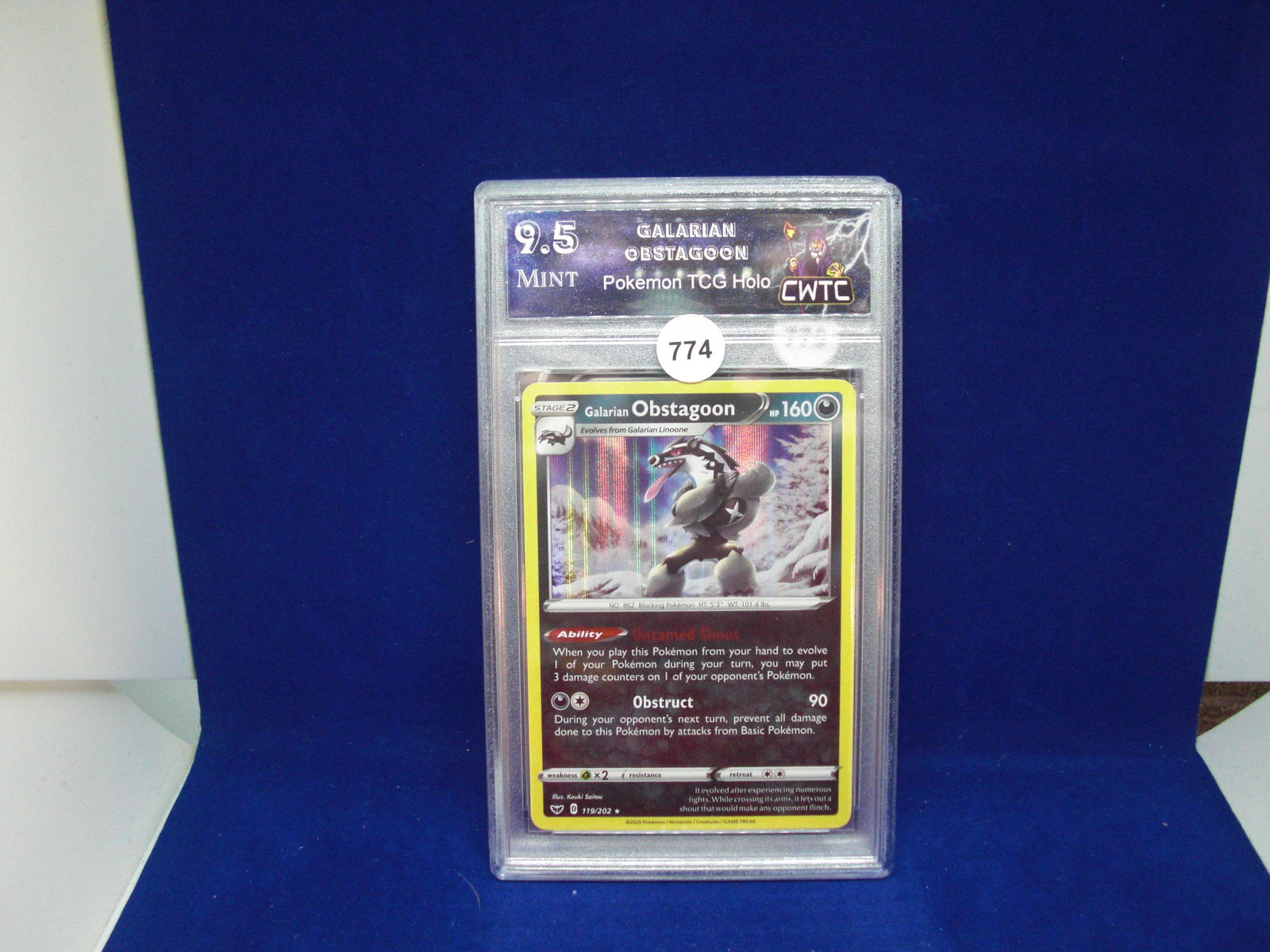 cwtc 9.5 obstagoon holo pokemon (1 of 1)