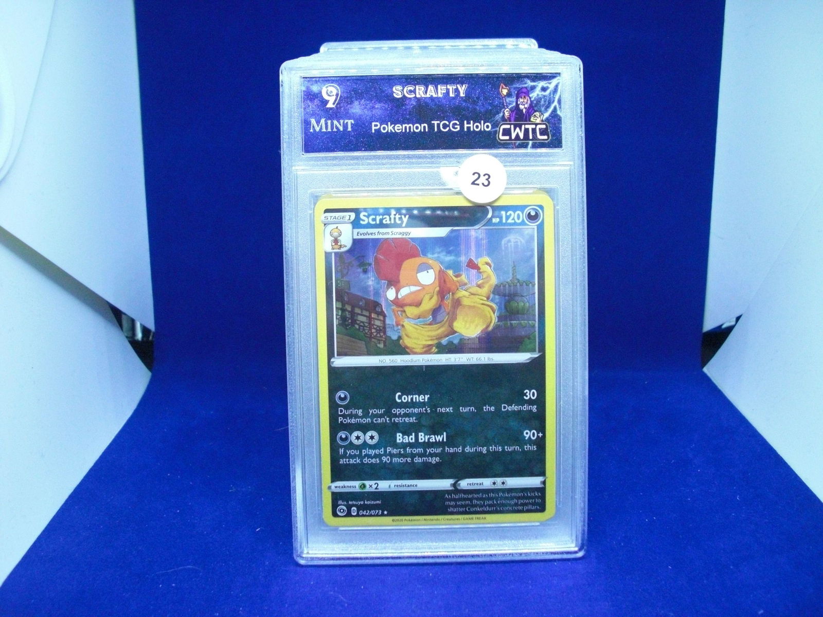 cwtc 9 mint scrafty holo pokemon (1 of 1)