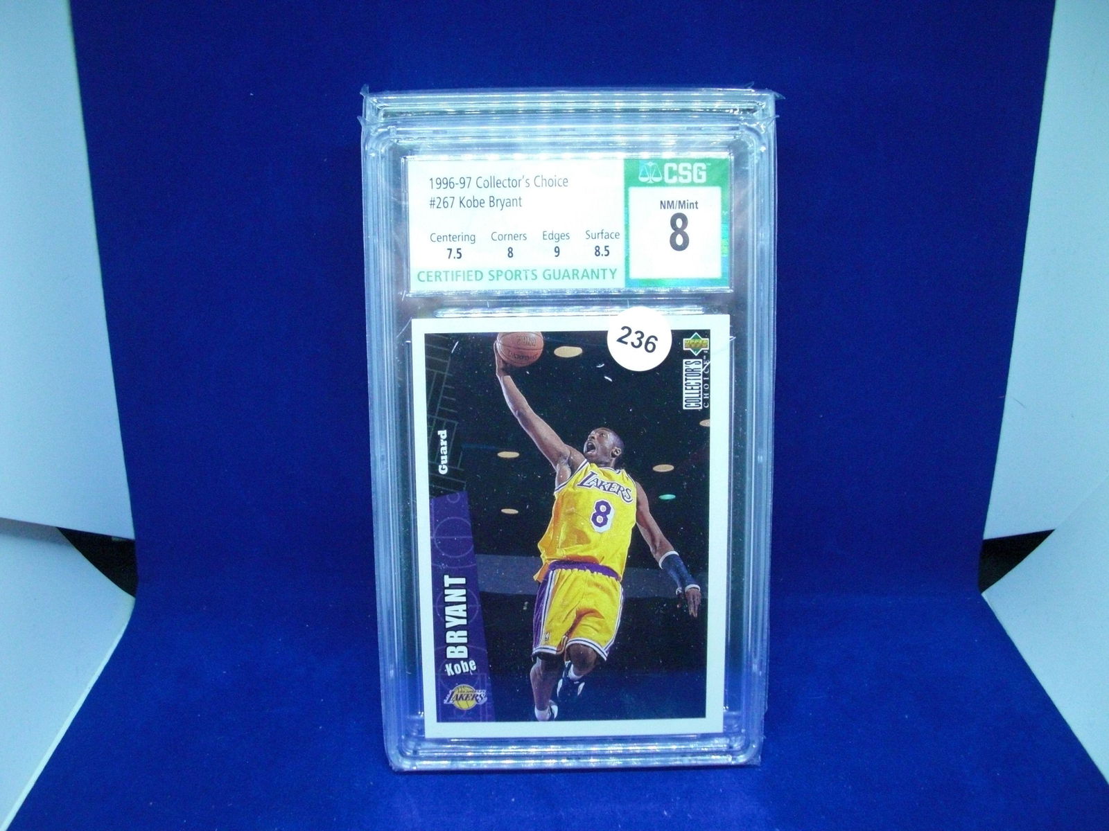 csg graded 8 kobe bryant rookie card (1 of 1)