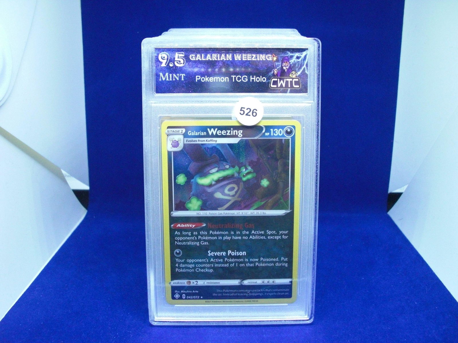 cwtc 9.5 weezing holo pokemon (1 of 1)
