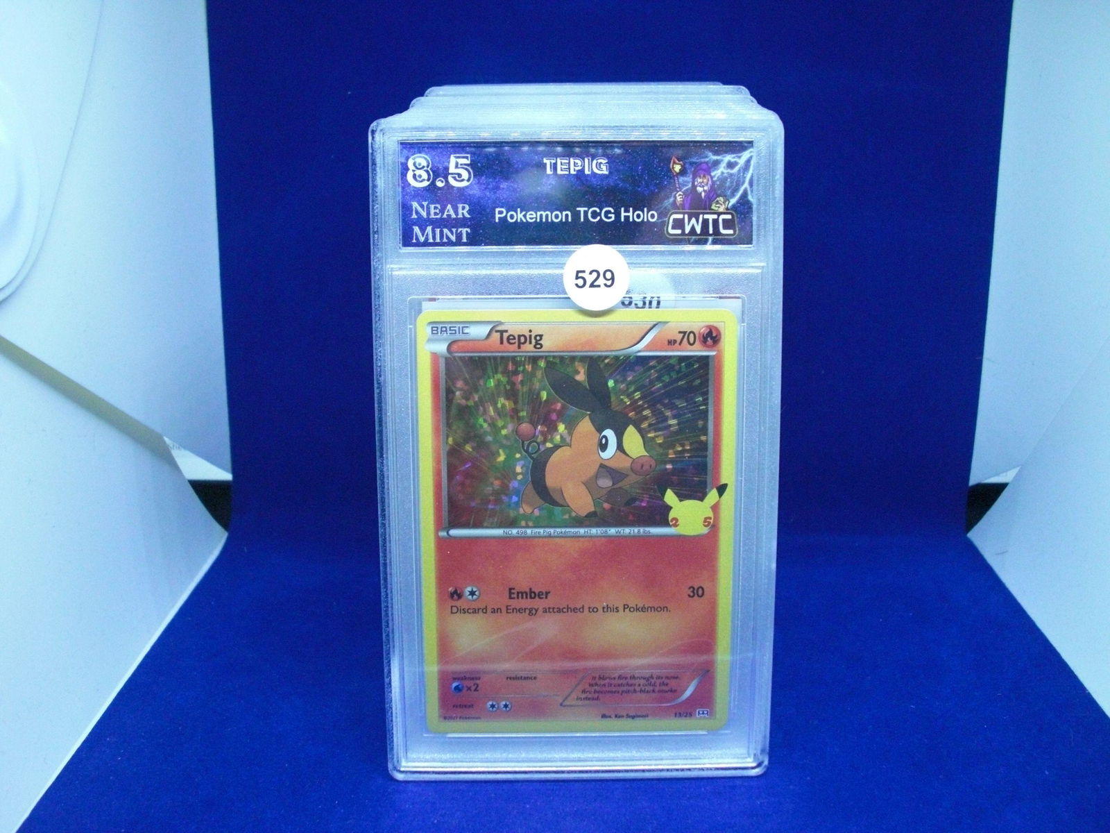 cwtc 8.5 tepig holo pokemon (1 of 1)