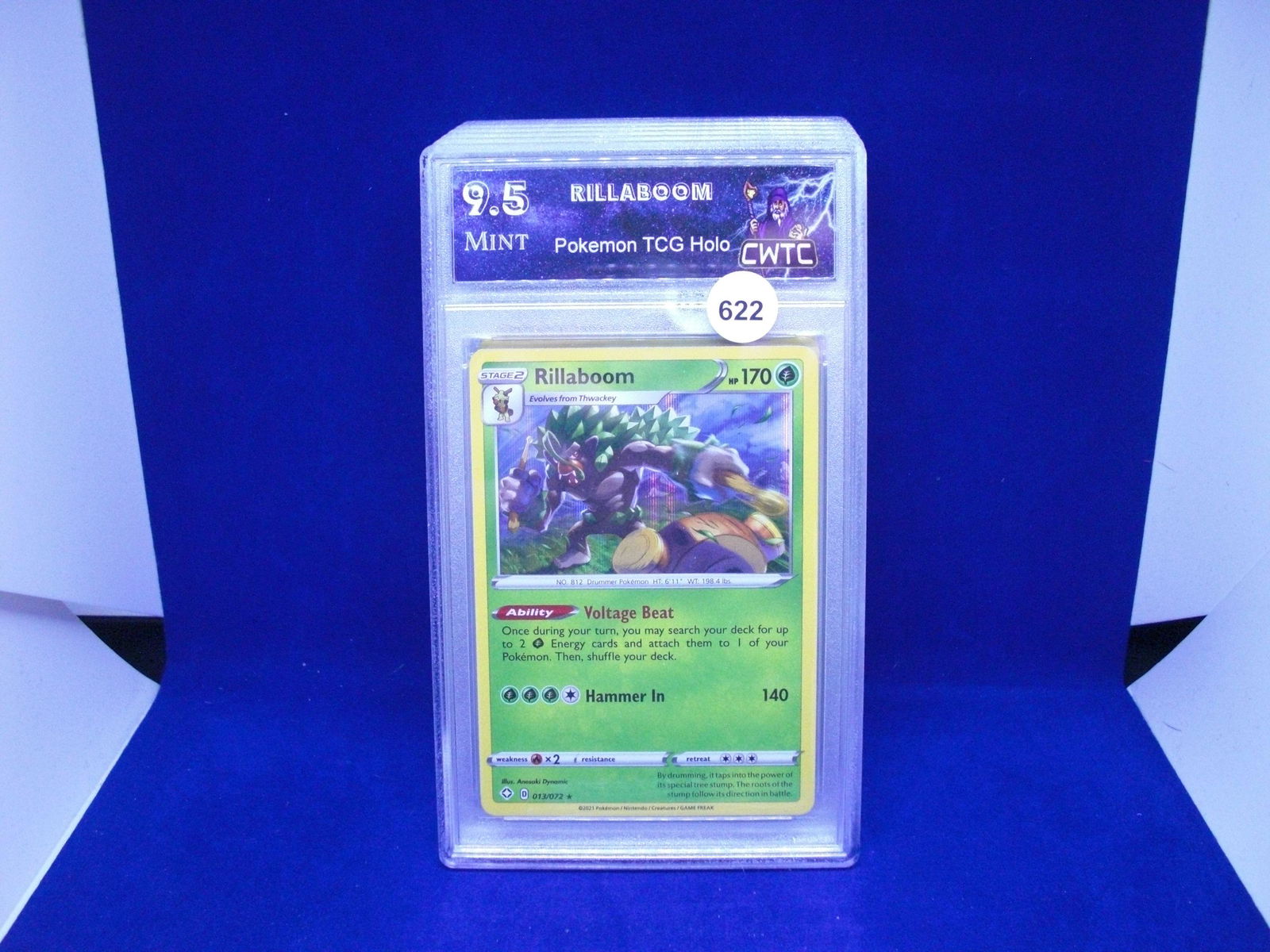 cwtc 9.5 rillaboom holo pokemon (1 of 1)
