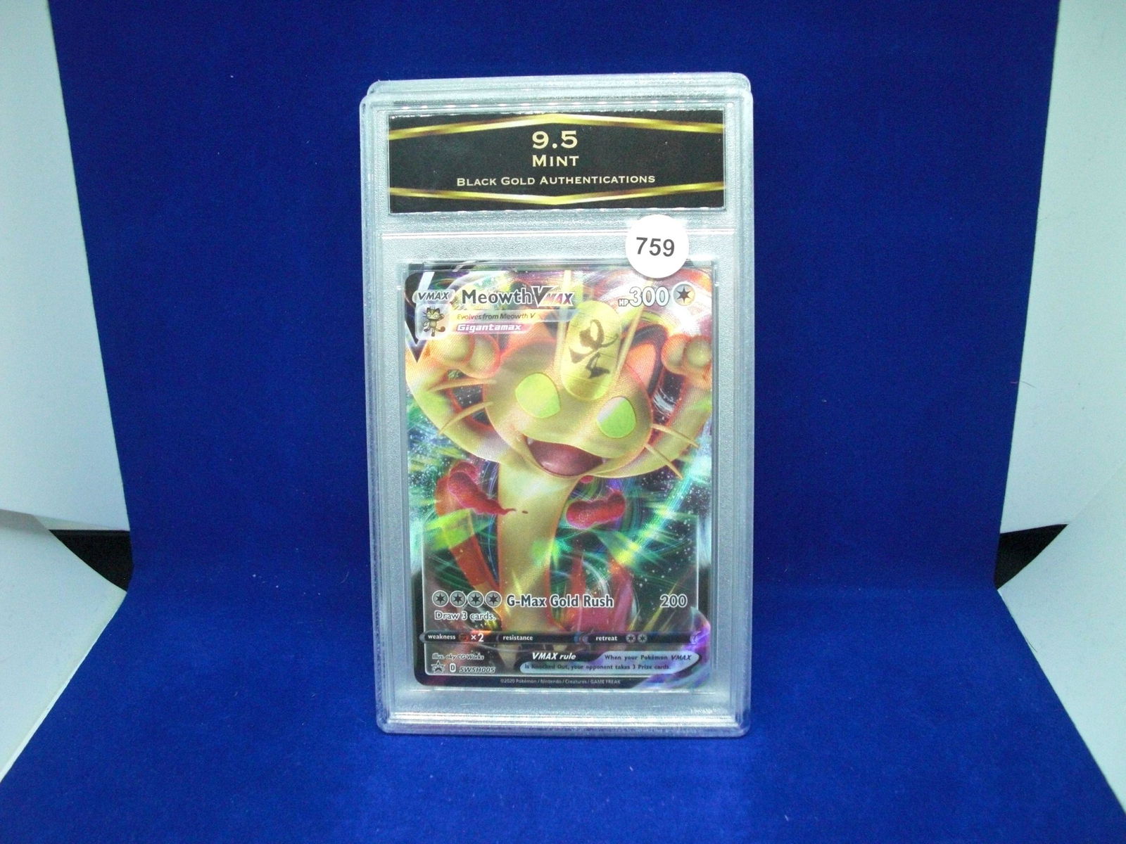 bga 9.5 meowth vmax pokemon (1 of 1)