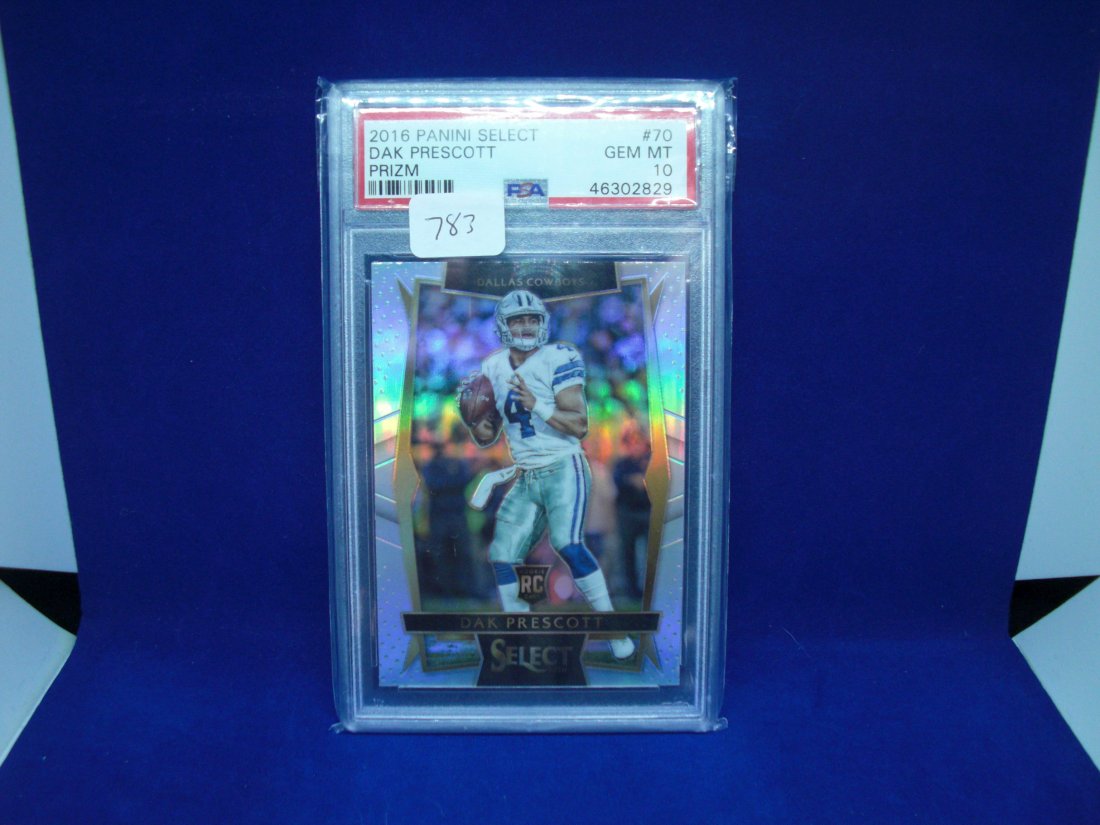 psa gem 10 dak prescott select silver prizm rookie (1 of 1)
