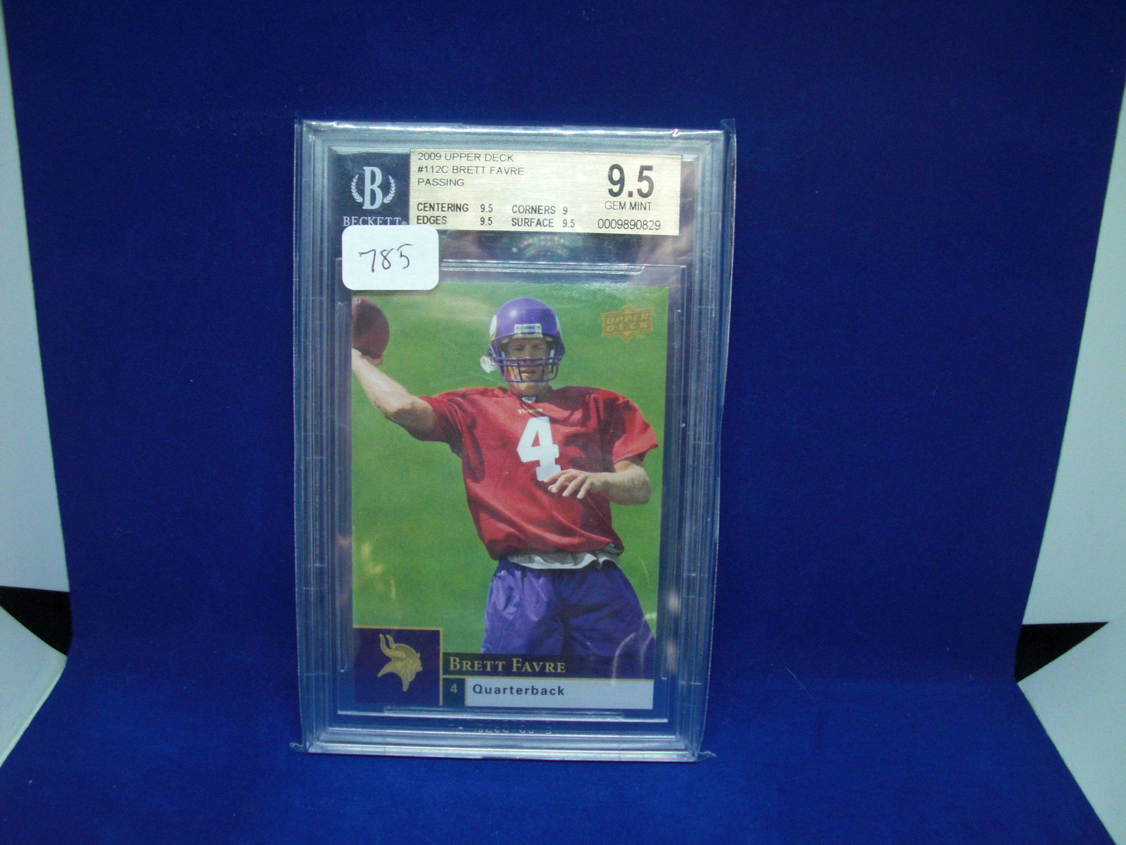 becket graded 9.5 brett favre 2009 upper deck (1 of 1)