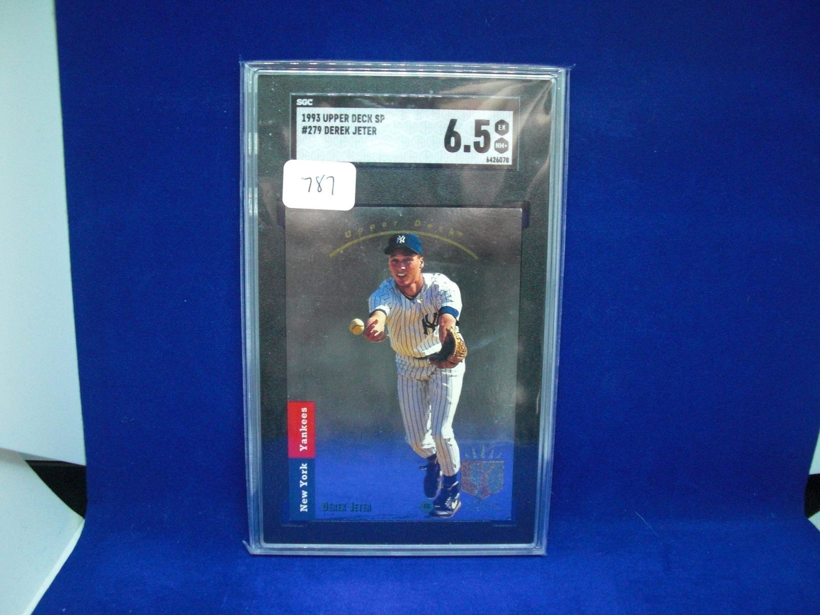 sgc 6.5 derek jeter upper deck sp rookie card (1 of 1)
