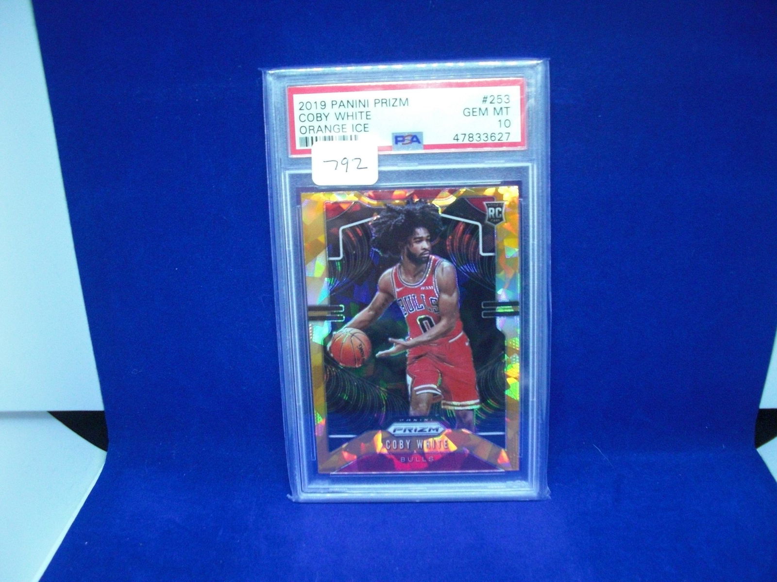 psa gem 10coby white orange ice prizm rookie (1 of 1)