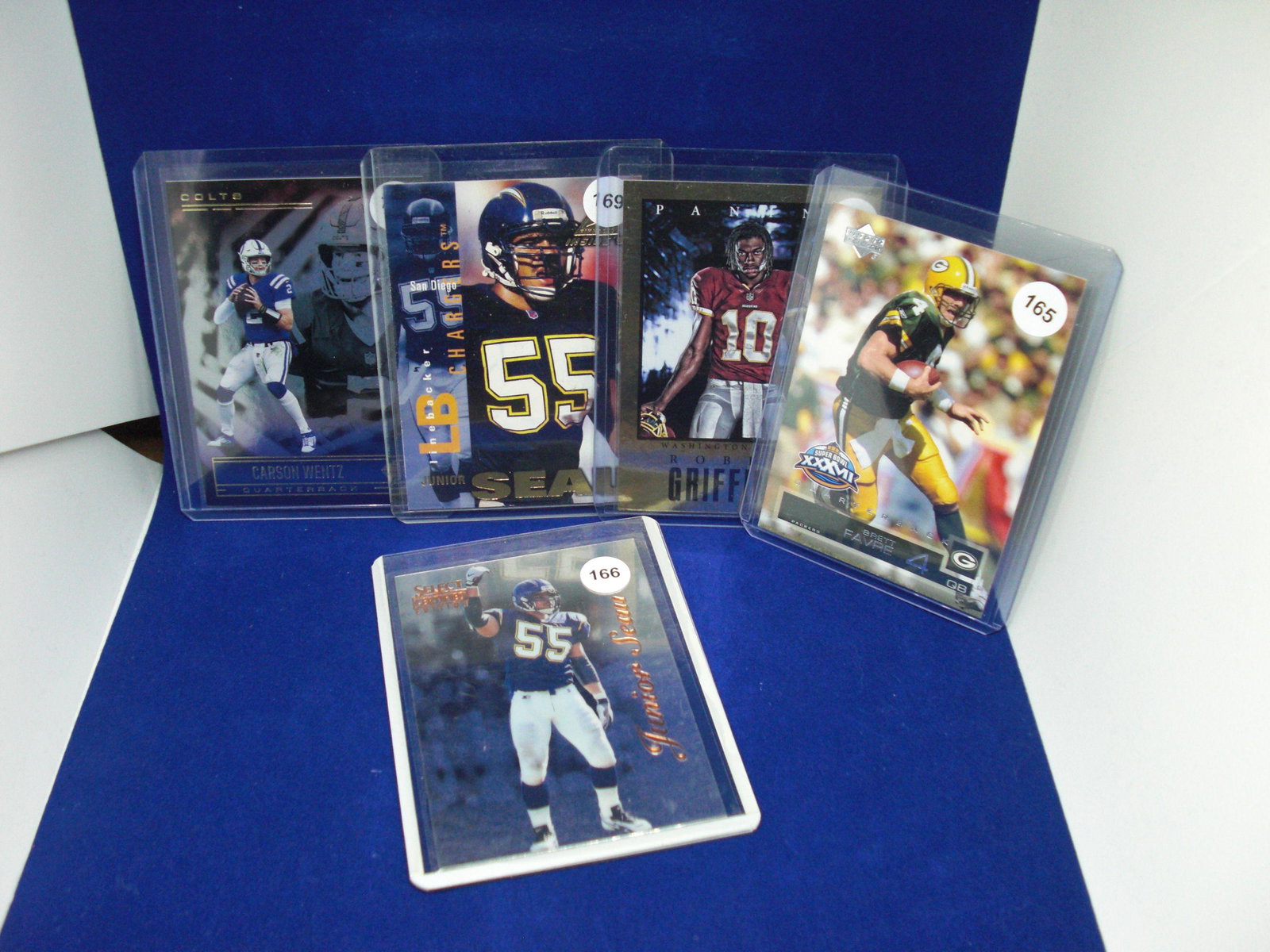 lot of 5 football cards with Carson wentz (1 of 1)