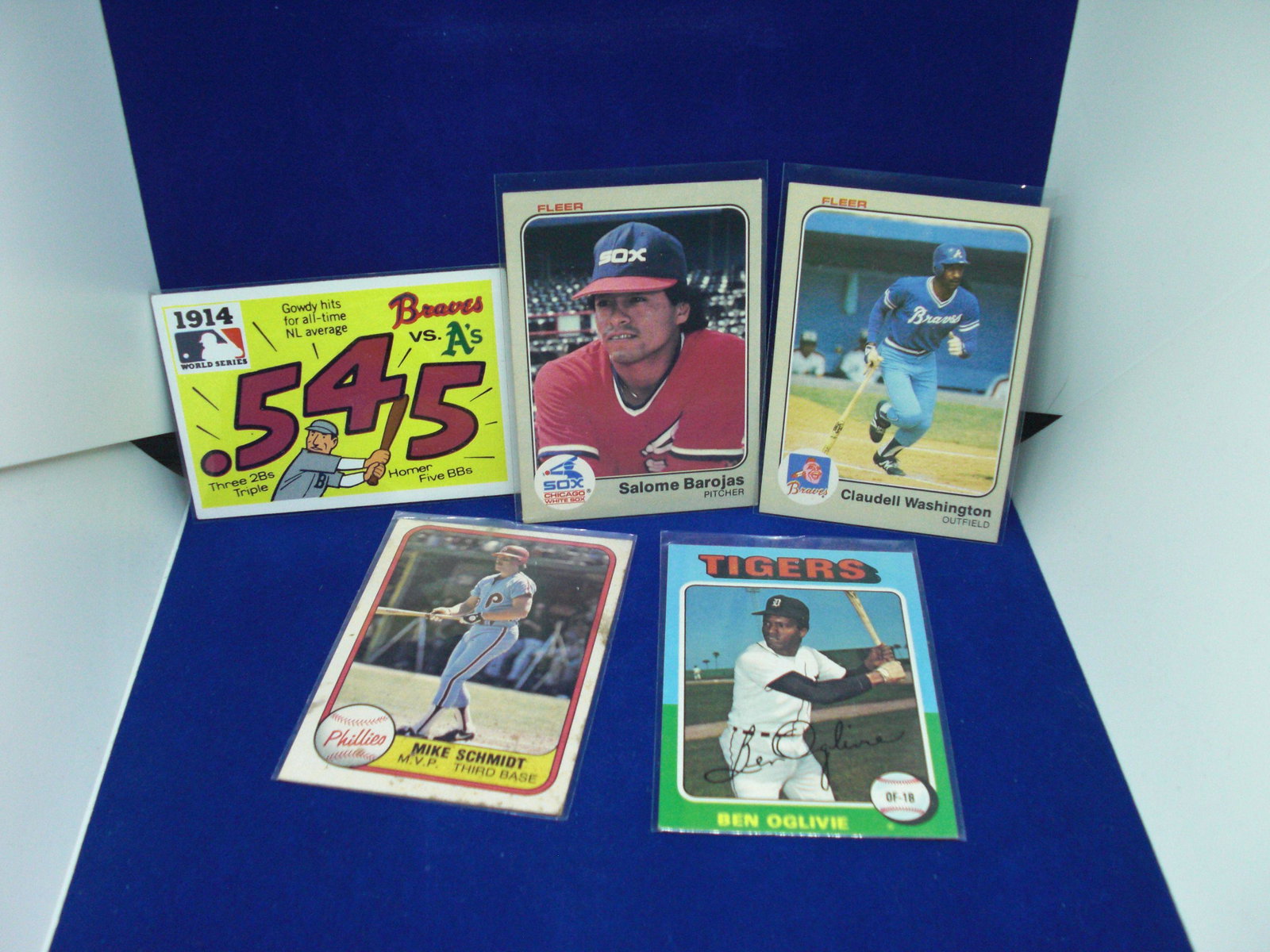 lot of 5 baseball cards with mike schmidt (1 of 1)