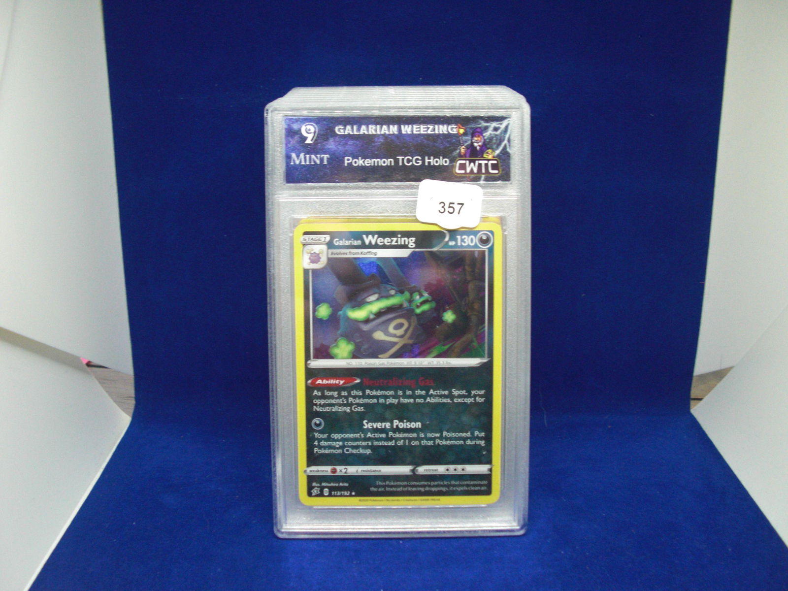 cwtc 9 weezig holo pokemon card (1 of 1)