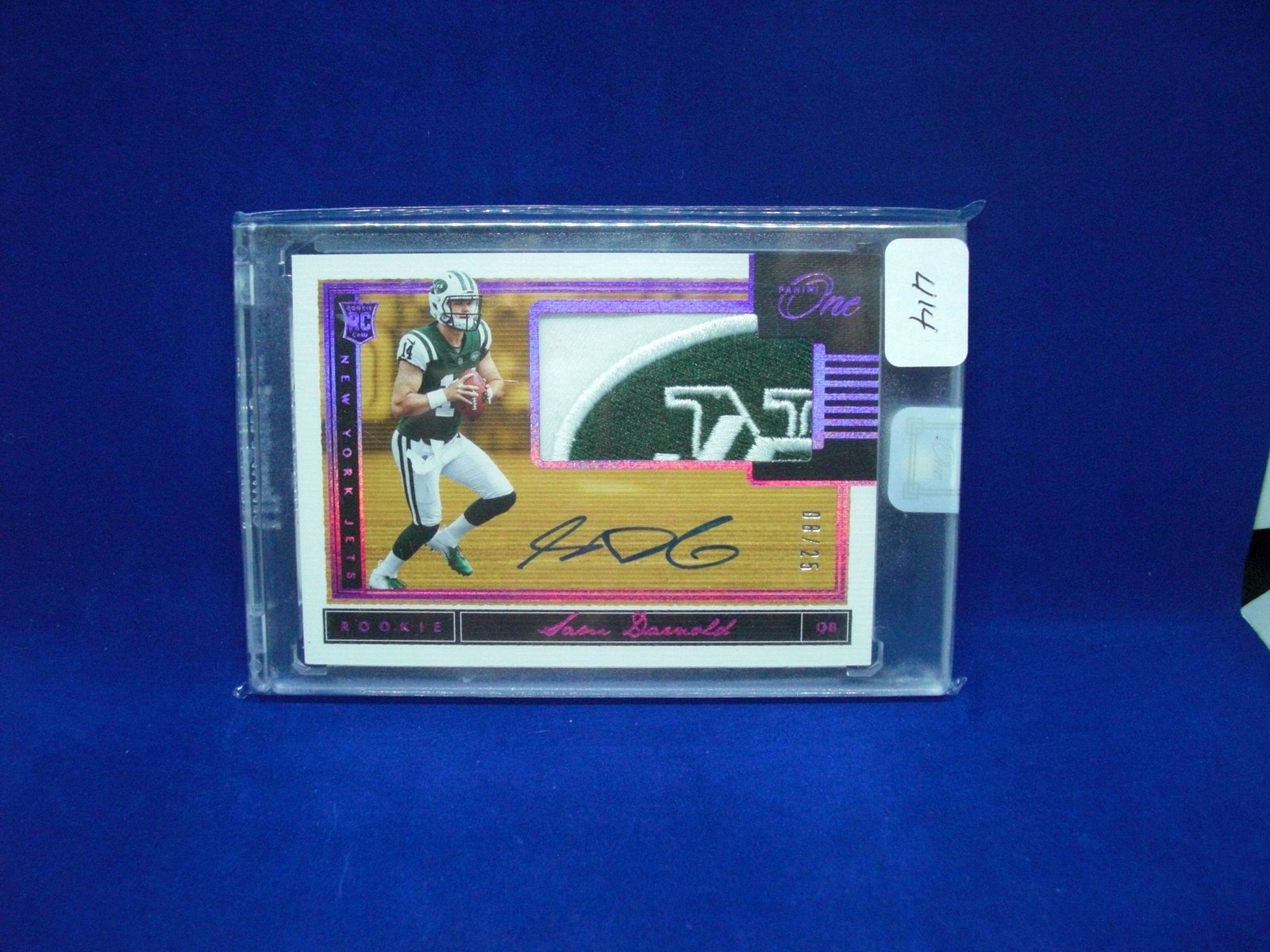 sam darnold panini one rpa numbered 08/25 (1 of 1)