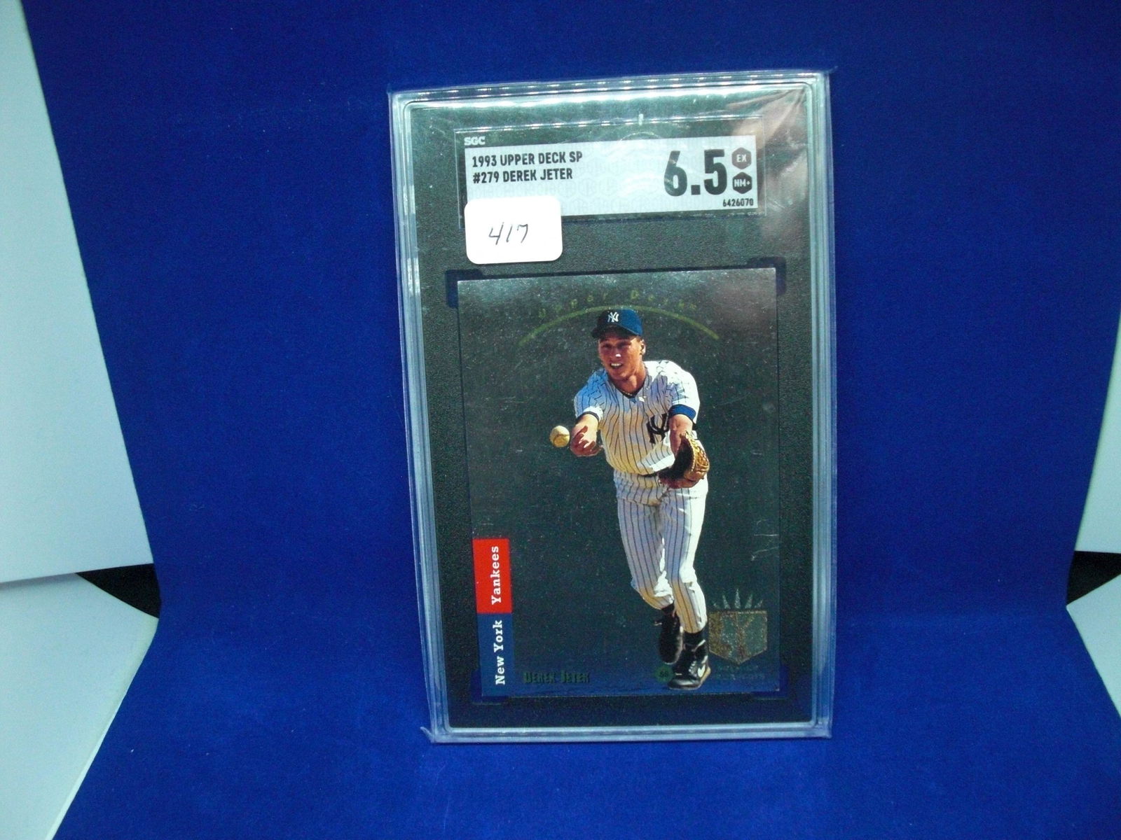 sgc 6.5 derek jeter upper deck sp rookie card (1 of 1)