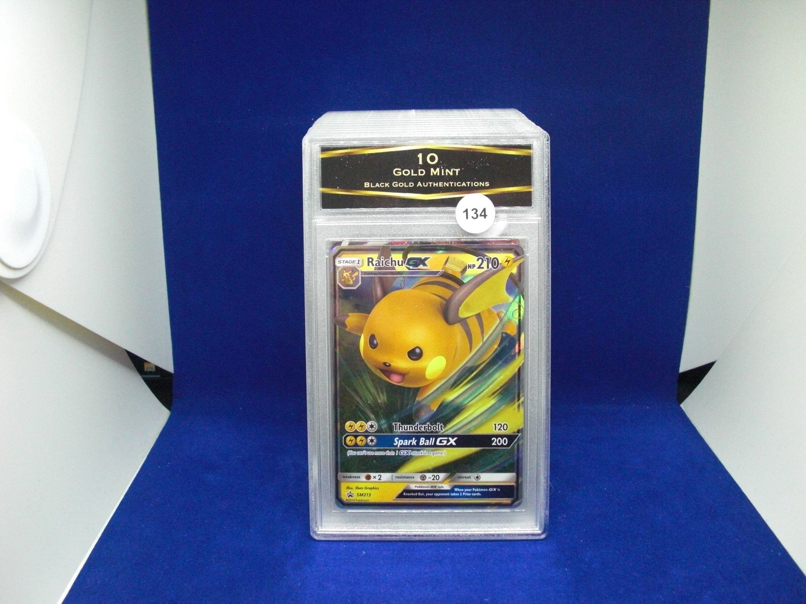 BGA 10 gold mint raichu gx pokemon card: BGA 10 gold mint raichu gx pokemon card