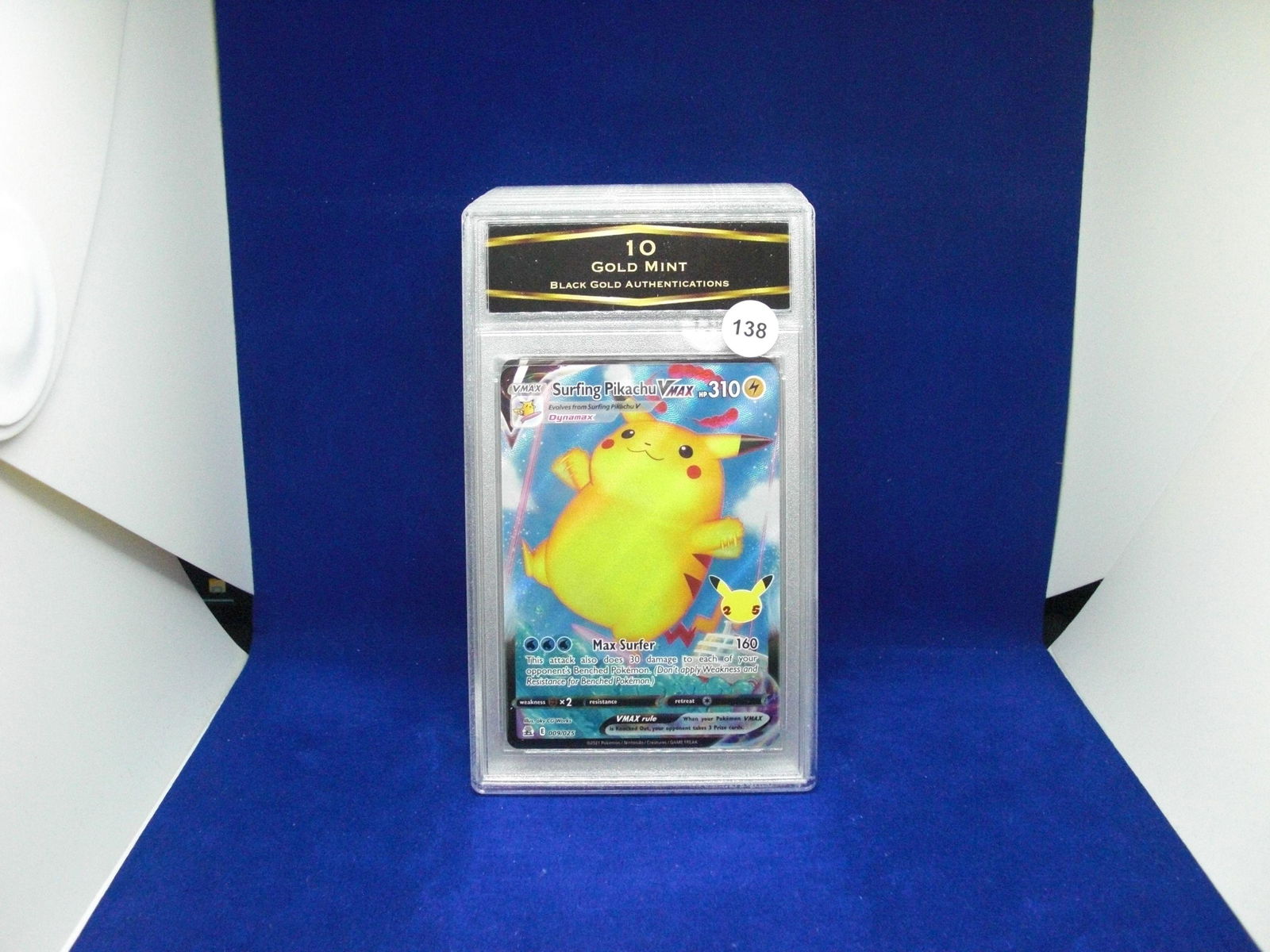BGA 10 gold mint surfing Pikachu vmax (1 of 1)
