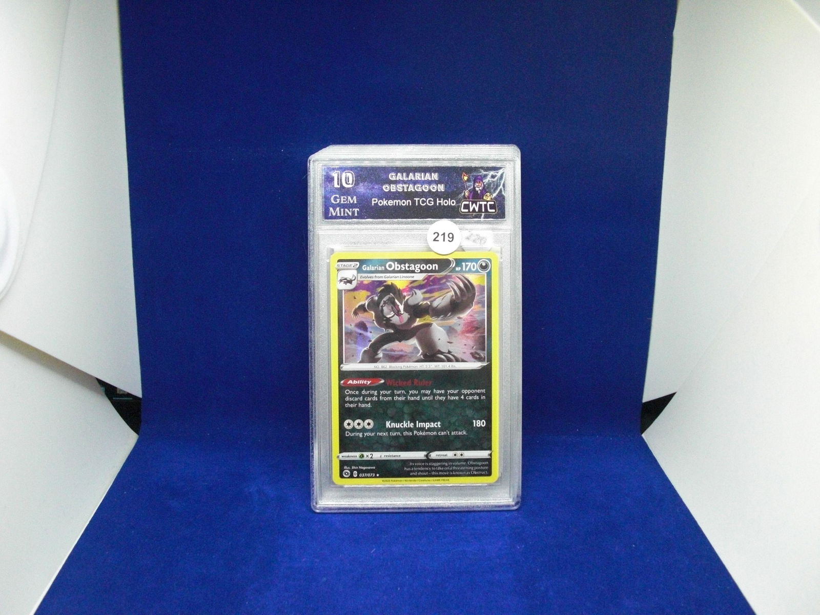 cwtc gem 10 obstagoon holo pokemon (1 of 1)