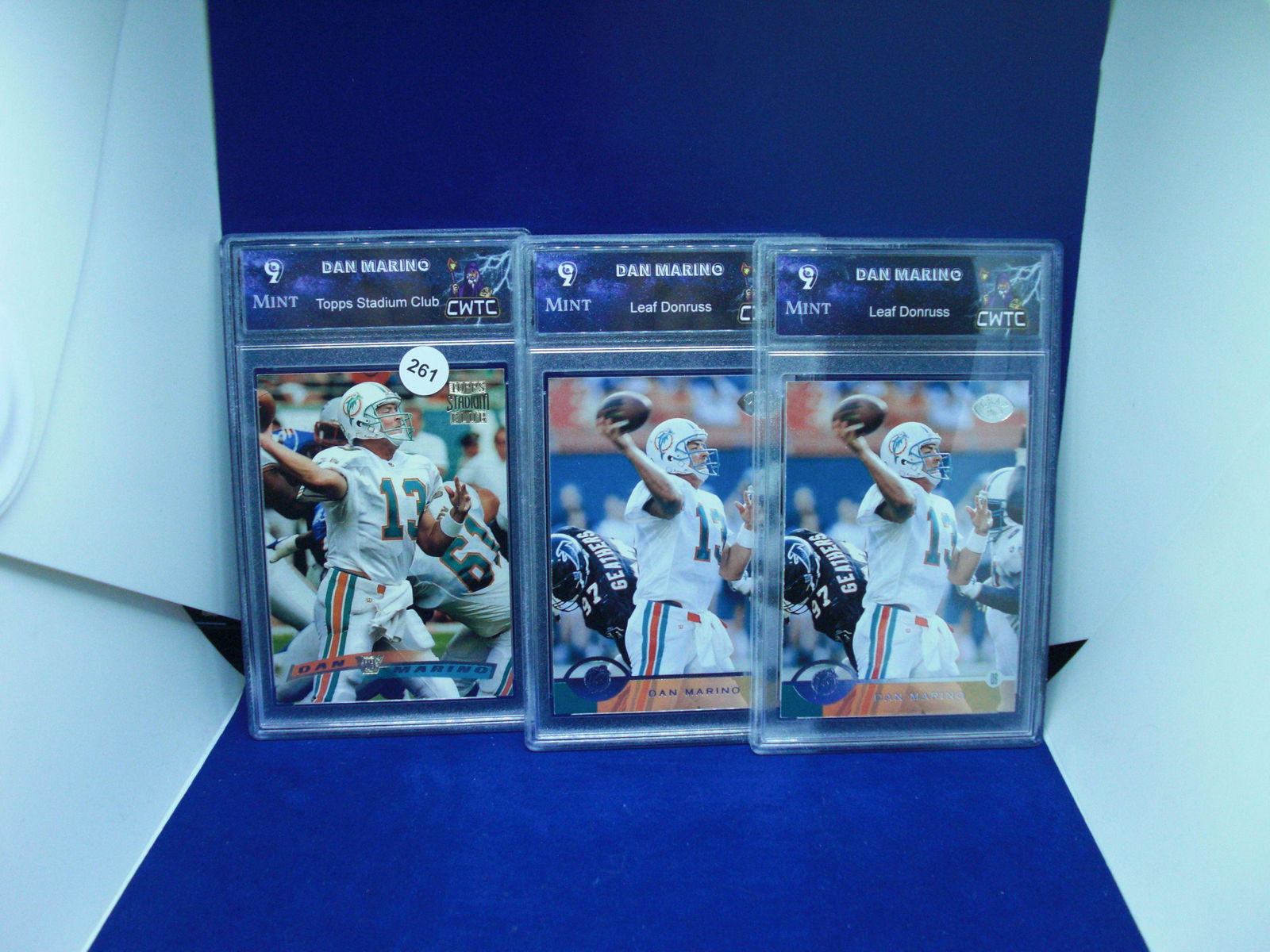 lot of 3 graded dan marino cards cwtc 9's (1 of 1)