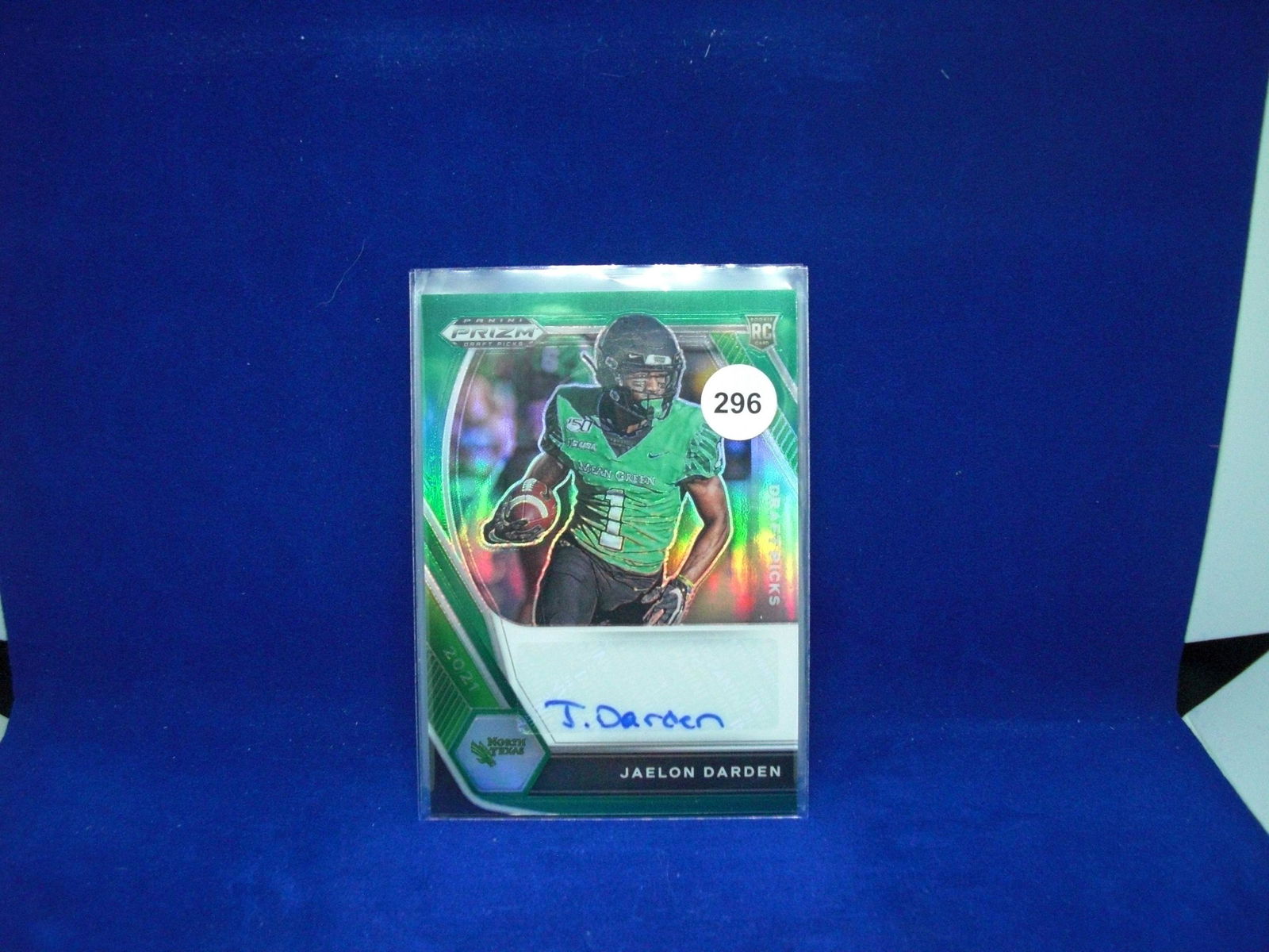 panini prizm dp jaelon darden green prizm auto (1 of 1)