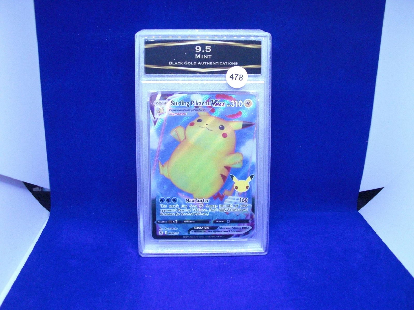 bga 9.5 mint surfing pikachu vmax (1 of 1)