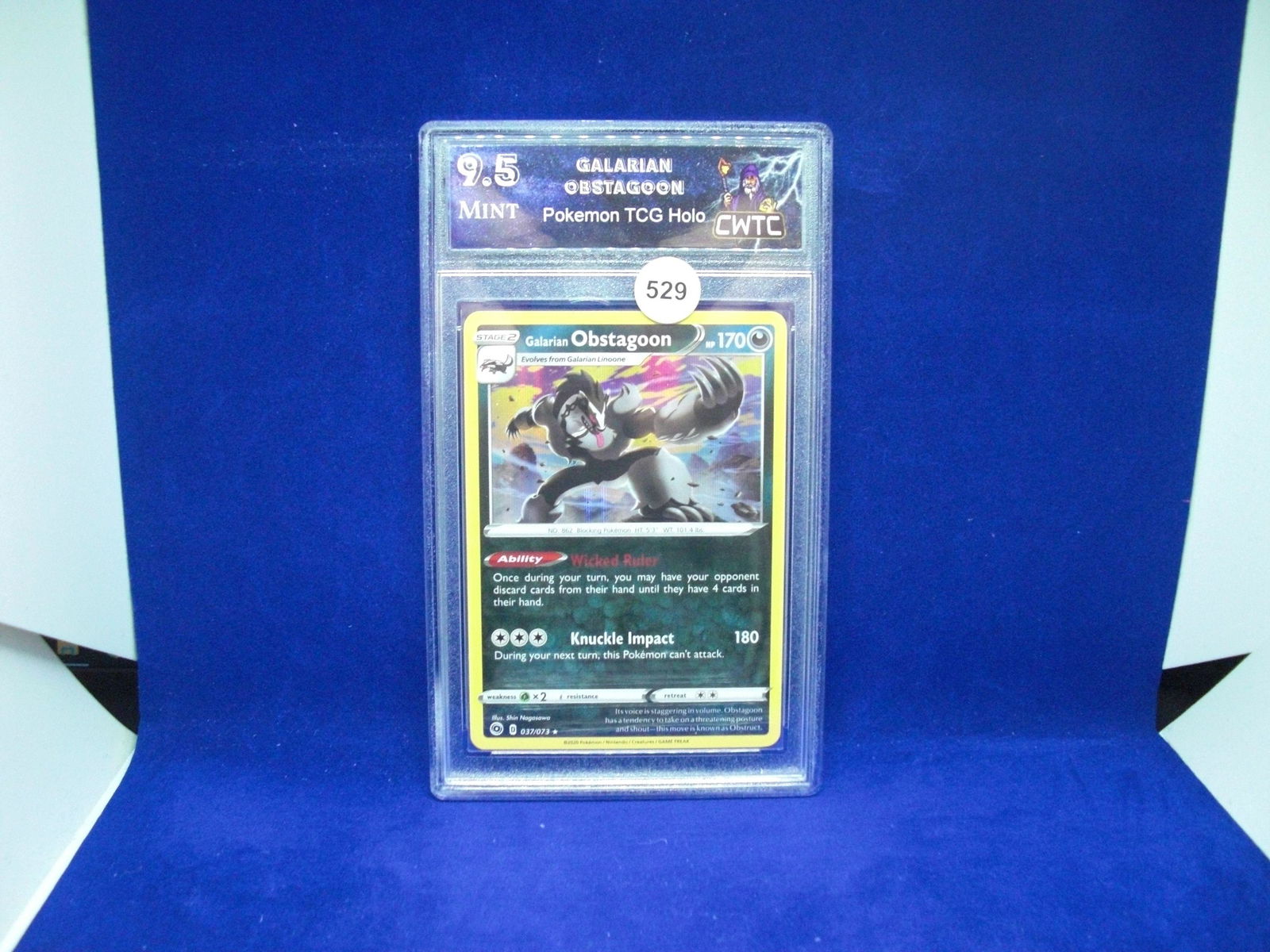 cwtc 9.5 obstagoon holo pokemon (1 of 1)