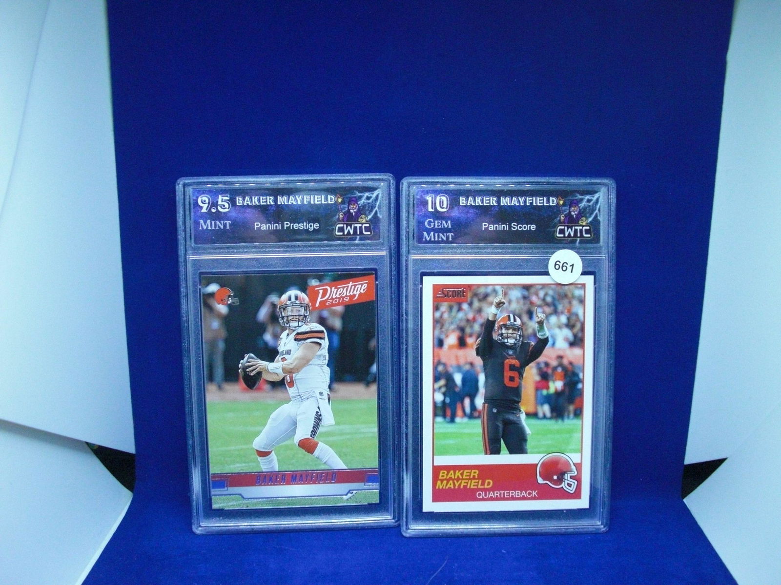 lot of 2 baker mayfield graded cards (1 of 1)