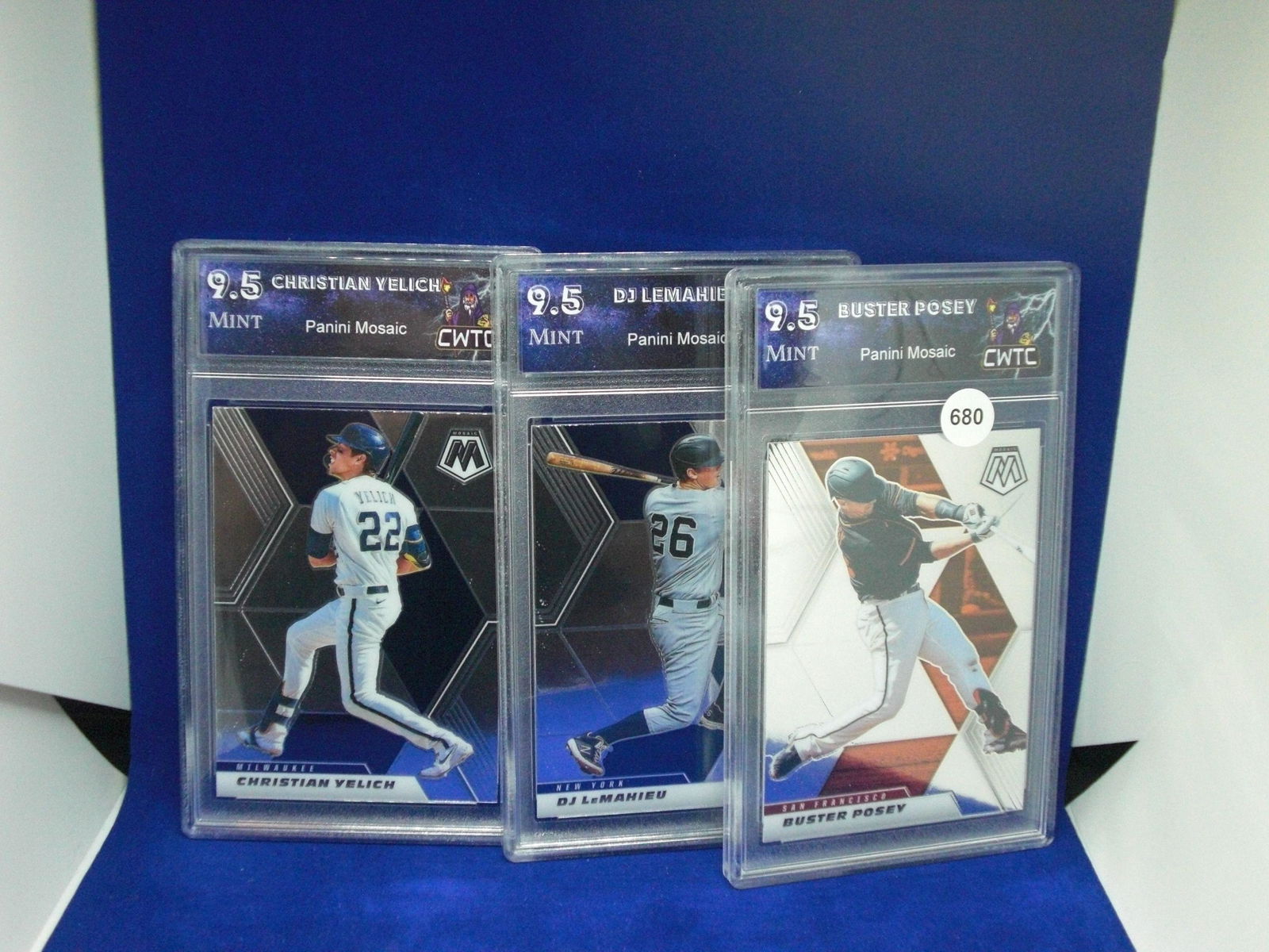 lot of 3 cwtc 9.5 graded baseball cards (1 of 1)