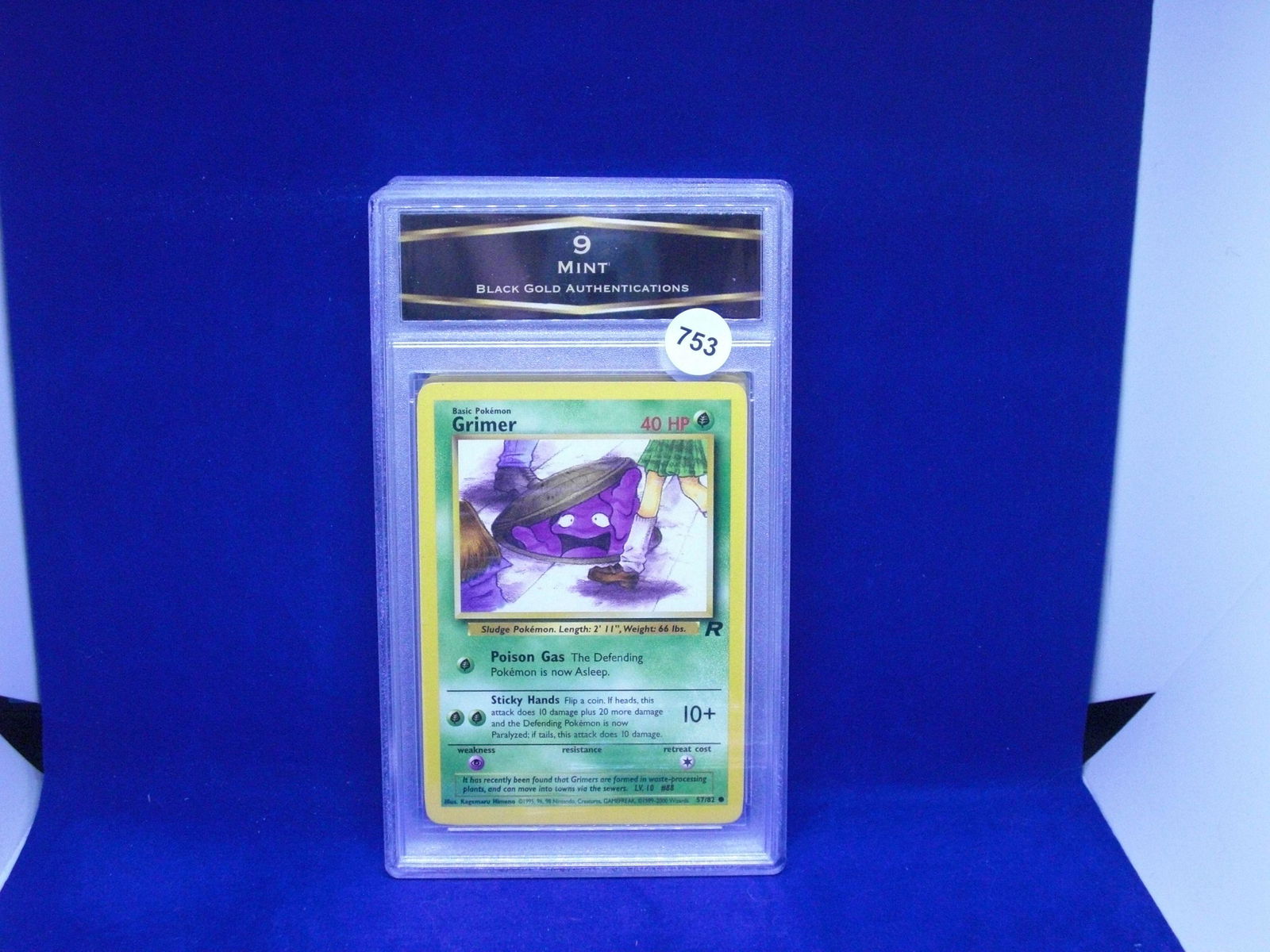 bga 9 mint grimer pokemon card (1 of 1)