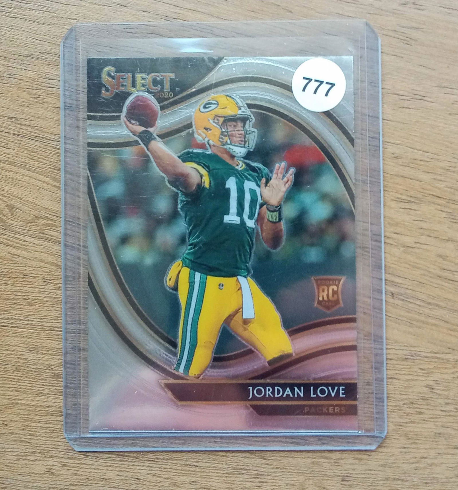 jordan love select field level rookie card (1 of 1)