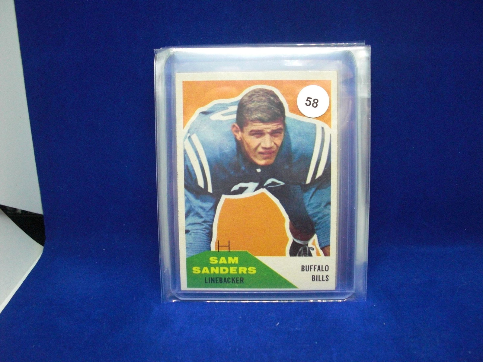 sam sanders vintage fleer football card: sam sanders vintage fleer football card