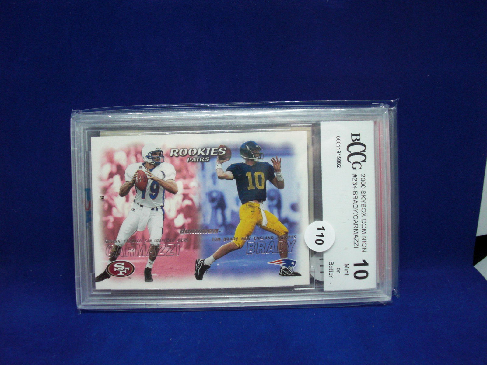 bccg 10 mint tom brady rookie card (1 of 1)