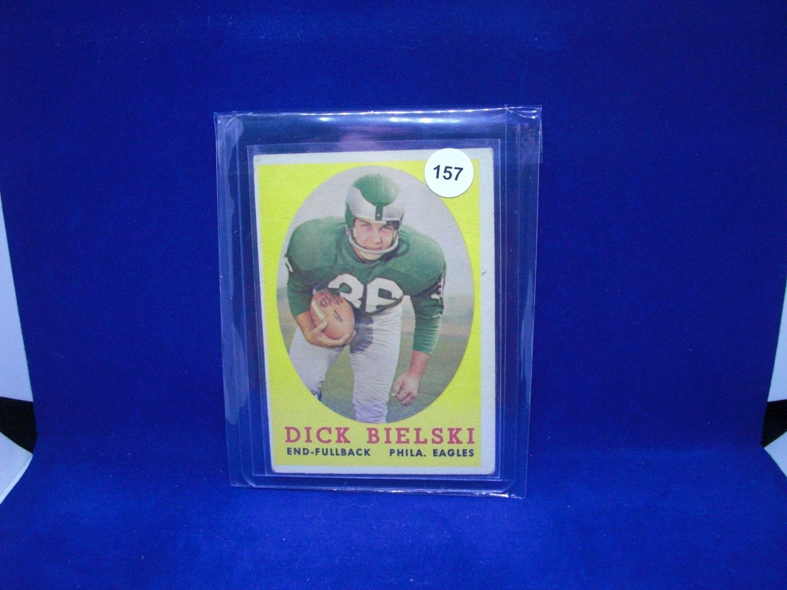 vintage 1958 topps football dick bielski (1 of 1)