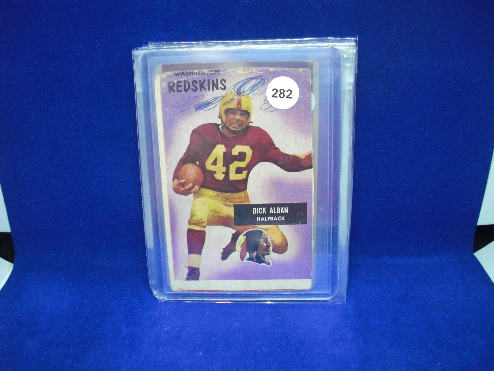 Vintage 1955 bowman football dick Alban (1 of 1)