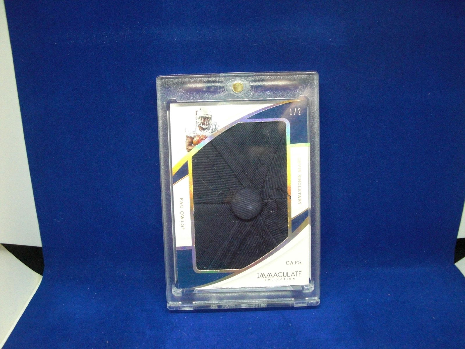 Devin Singletary immaculate cap relic 1/2 (1 of 1)
