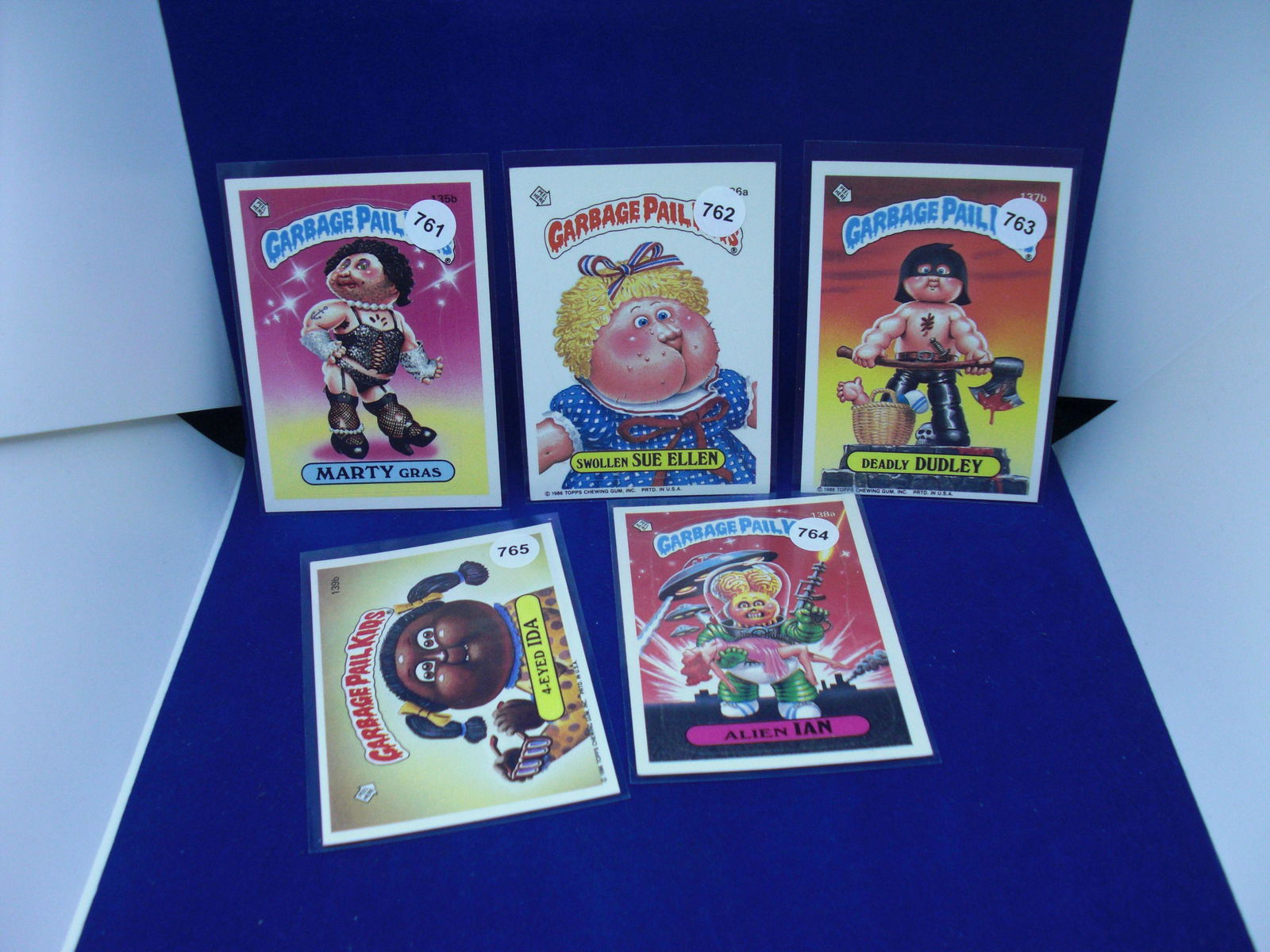 lot of 5 1986 garbage pail kids stickers: lot of 5 1986 garbage pail kids stickers