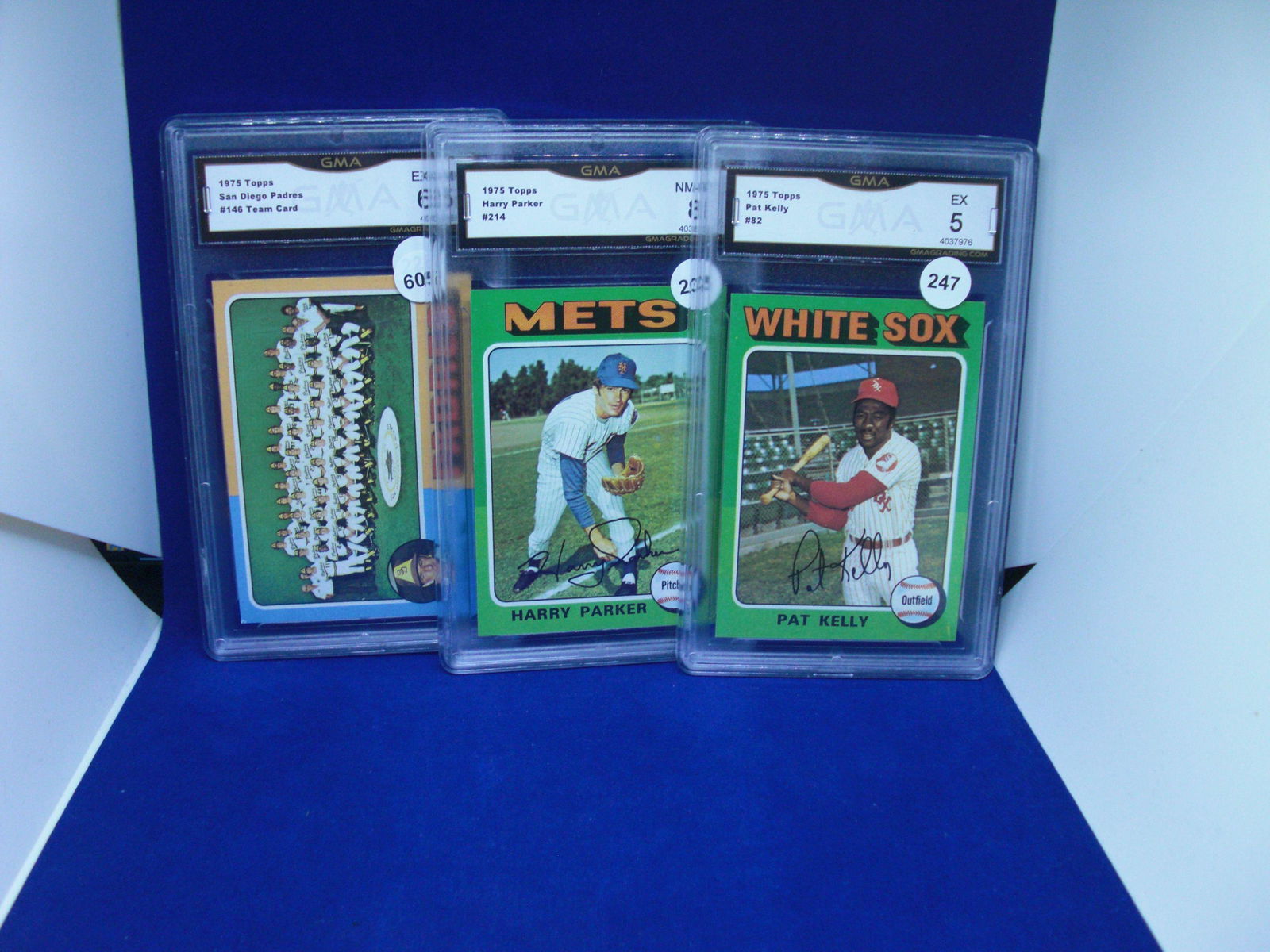 lot of 3 gma graded vintage baseball cards (1 of 1)