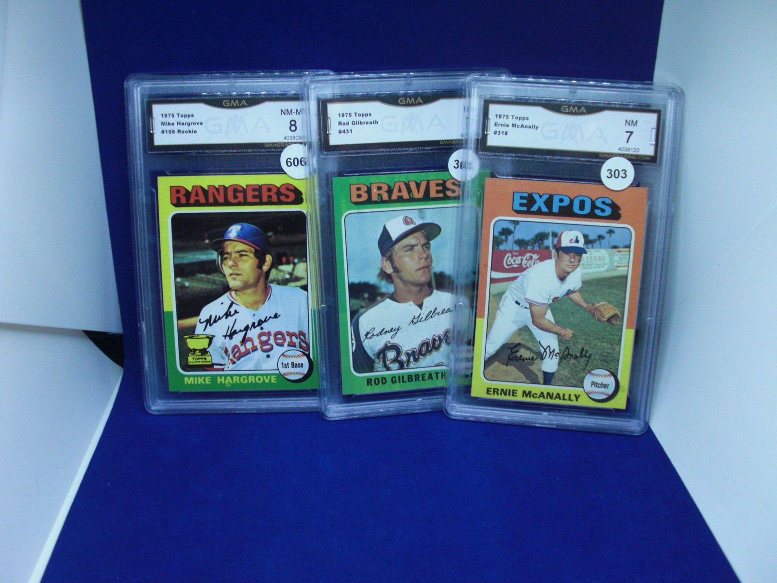 lot of 3 gma graded vintage baseball cards (1 of 1)