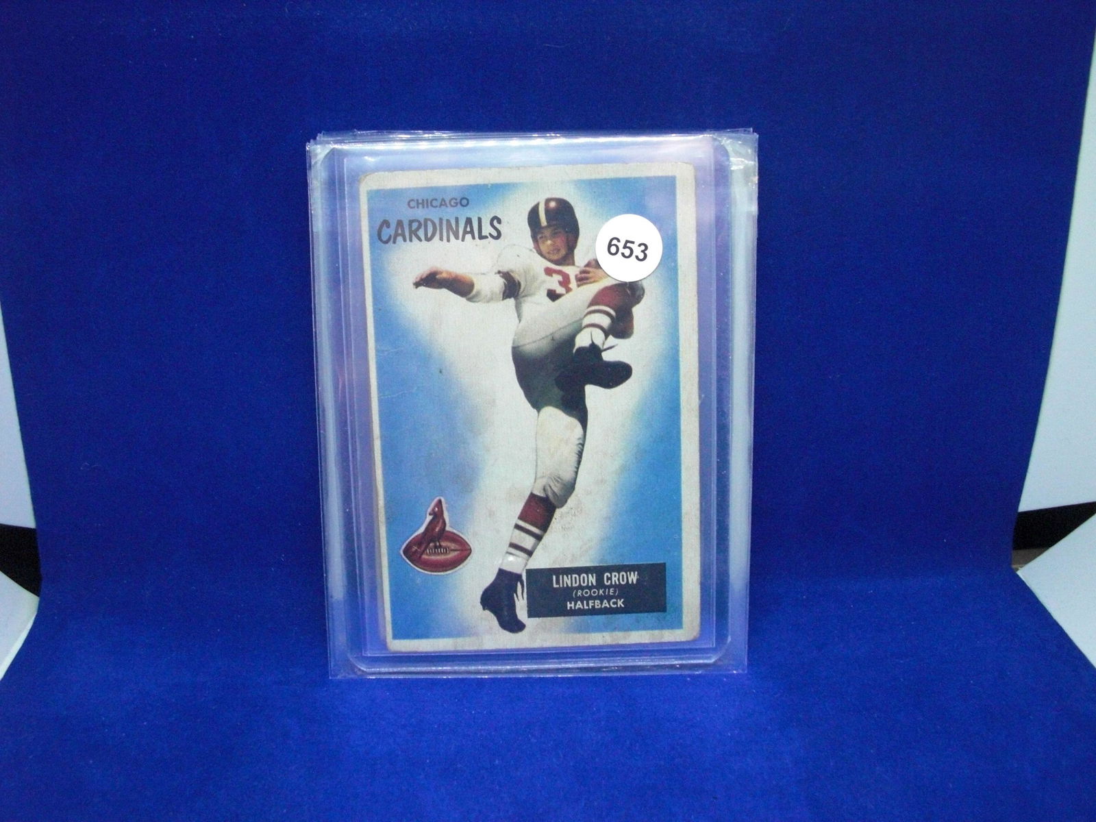 1955 Bowman football lindon crow (1 of 1)