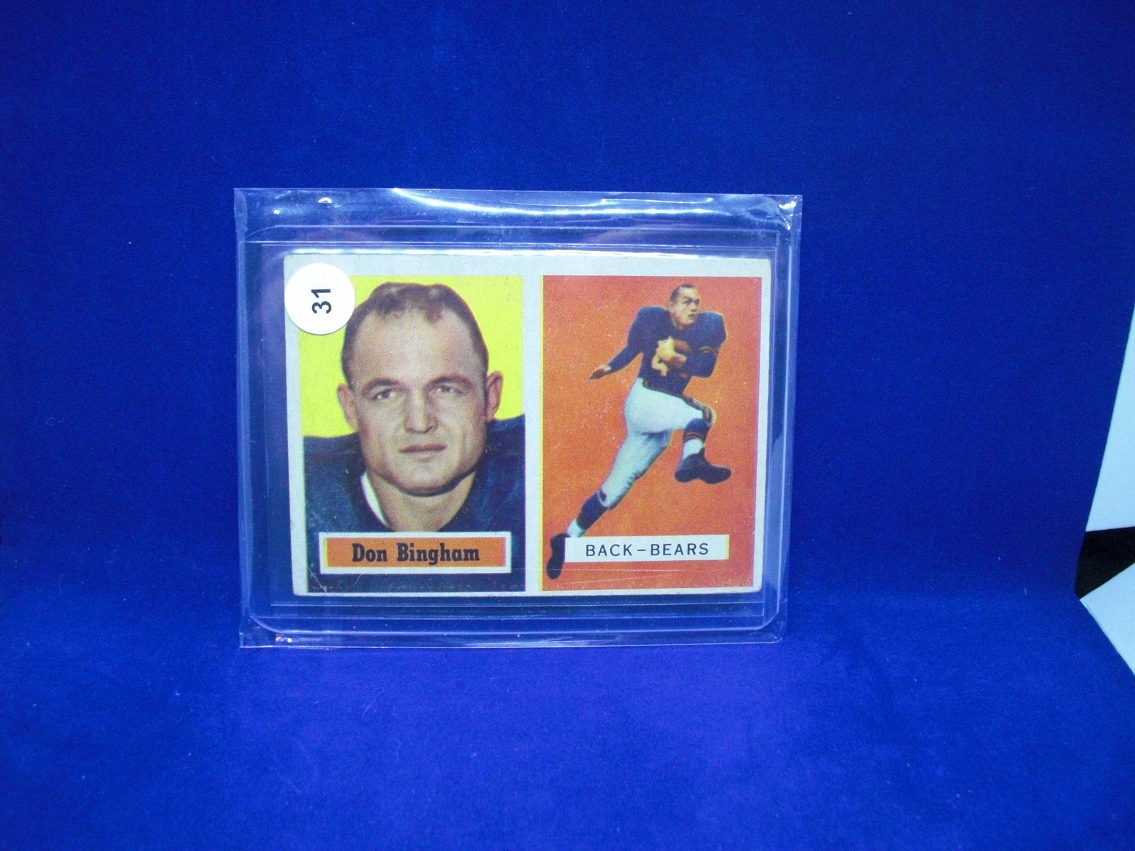 1957 Topps football Don Bingham: 1957 Topps football Don Bingham