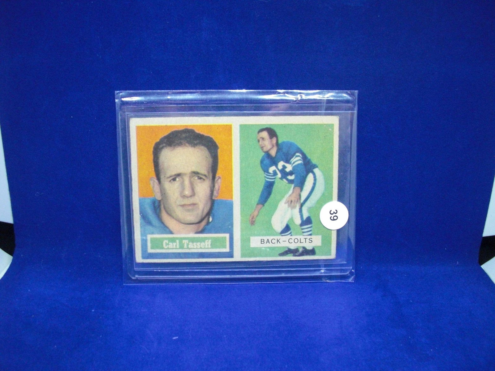 1957 Topps football Carl taseff (1 of 1)