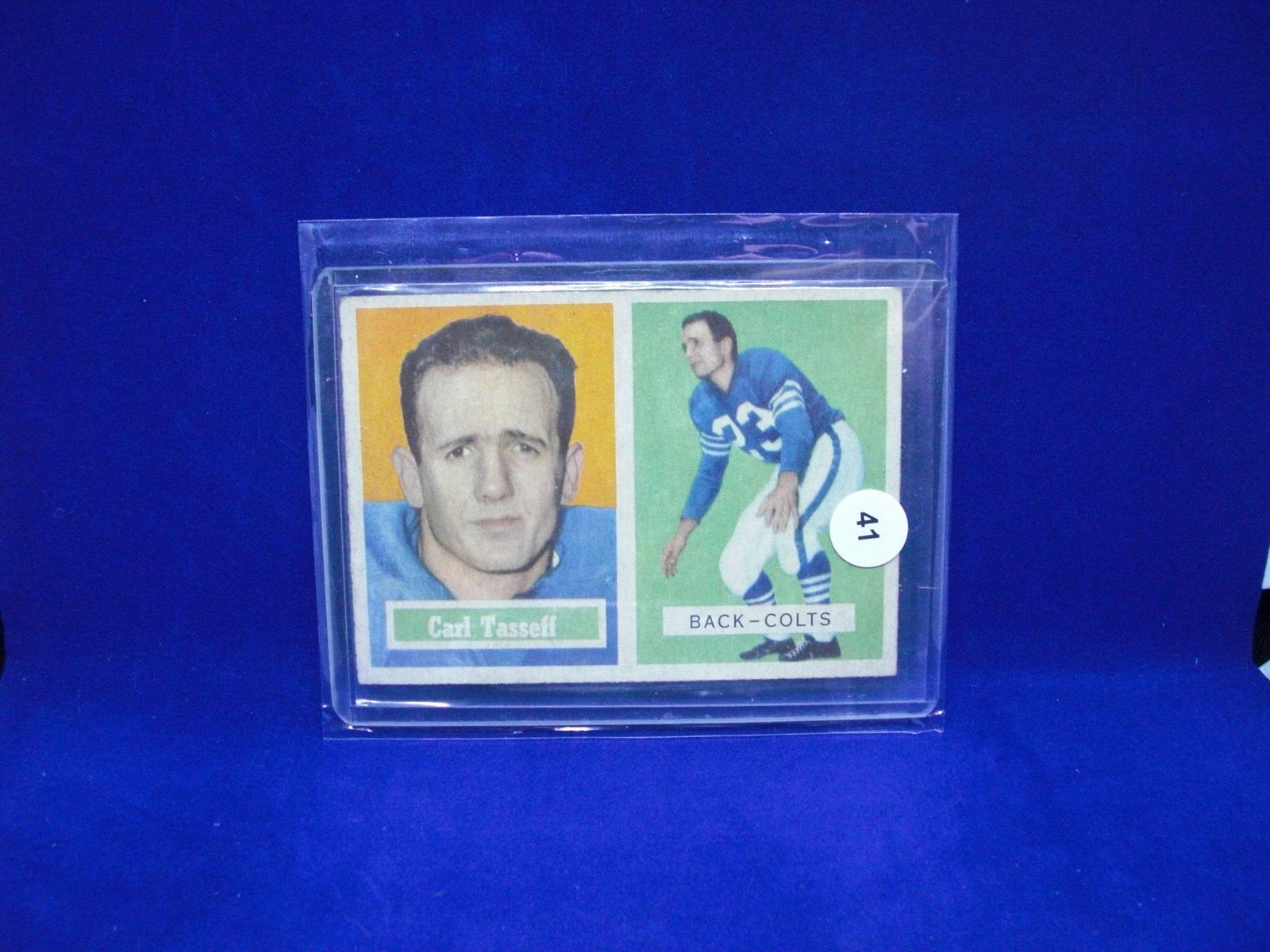 1957 Topps football Carl taseff (1 of 1)