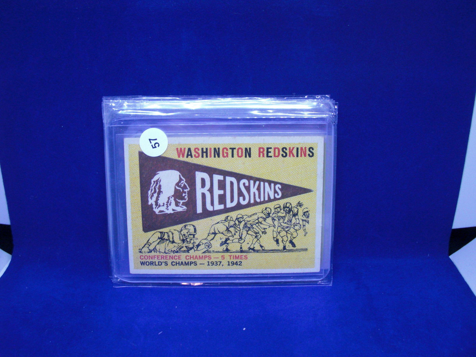 1959 Topps football Washington Redskins team card (1 of 1)