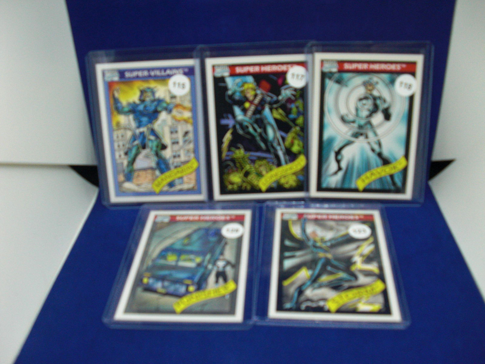 Lot of five 1990 marvel comic cards (1 of 1)