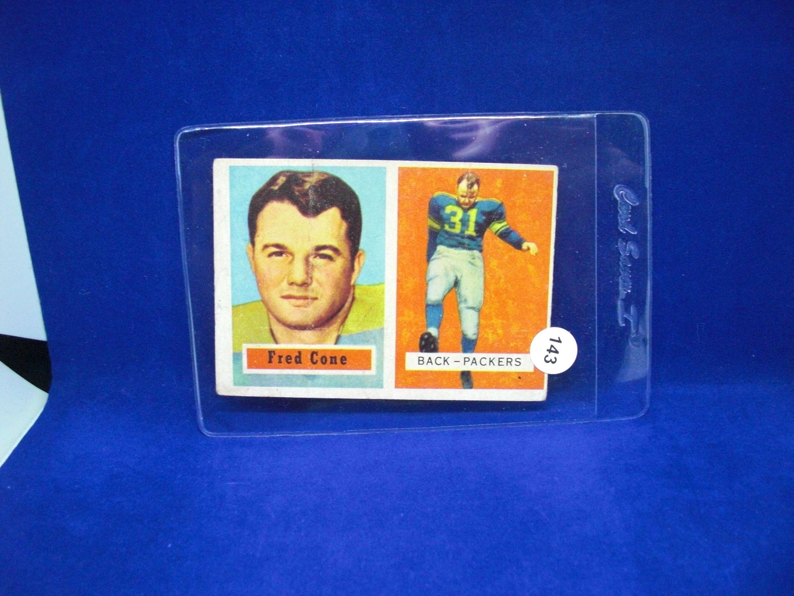 1957 Topps football Fred cone: 1957 Topps football Fred cone