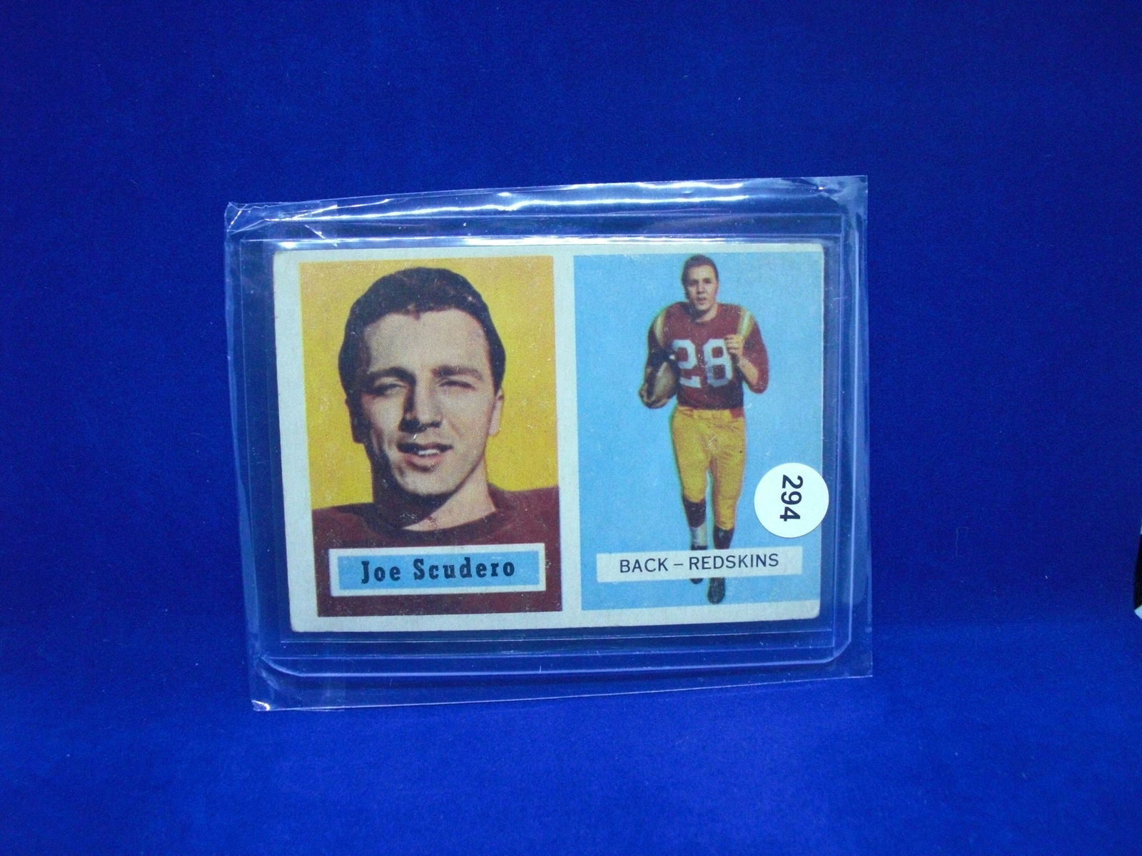 1957 Topps football Joe scudaro (1 of 1)