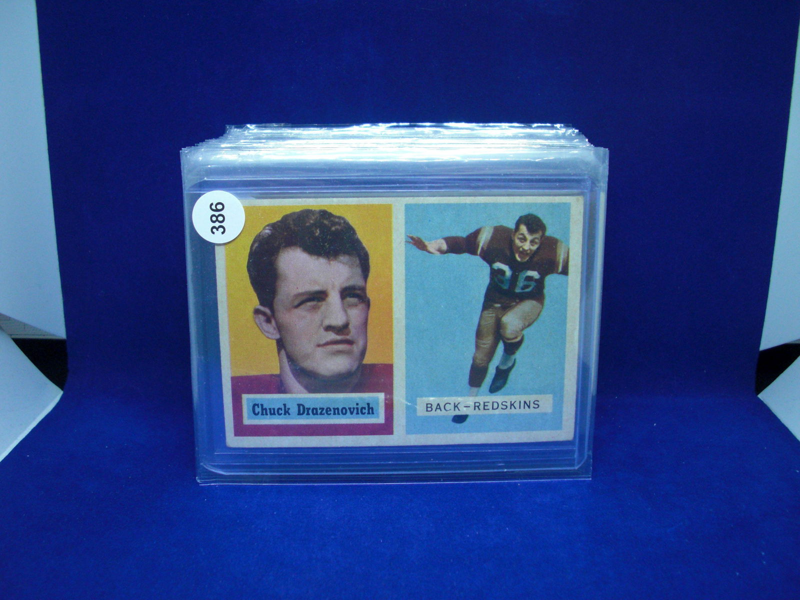 1957 topps football chuck drazenovich (1 of 1)
