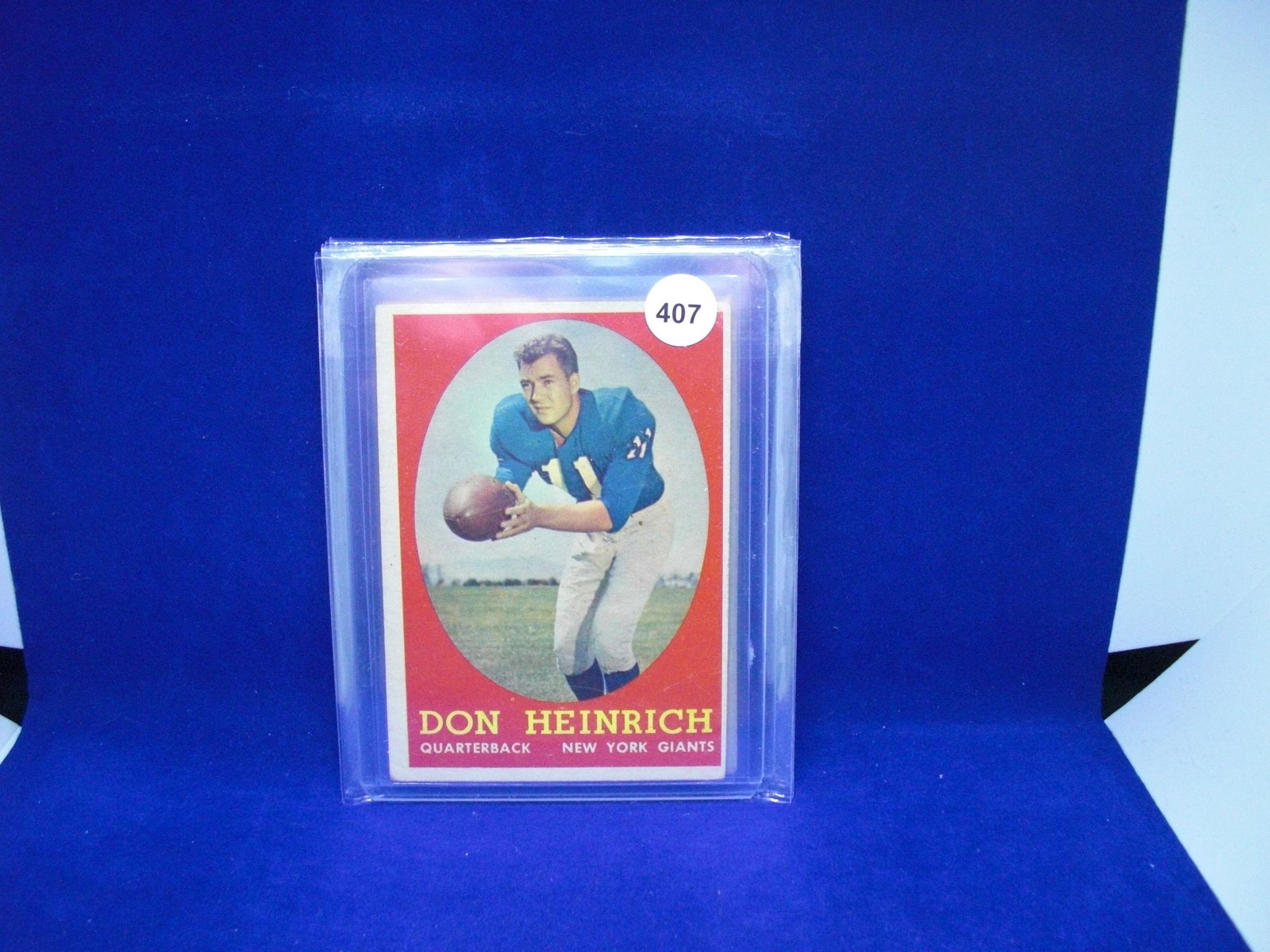 1958 Topps football Don Heinrich: 1958 Topps football Don Heinrich